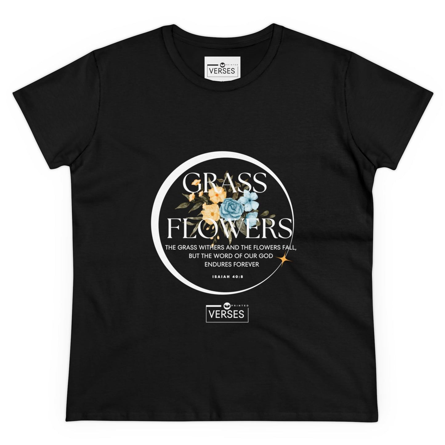 GRASS AND FLOWERS - LADIES DRK TEE