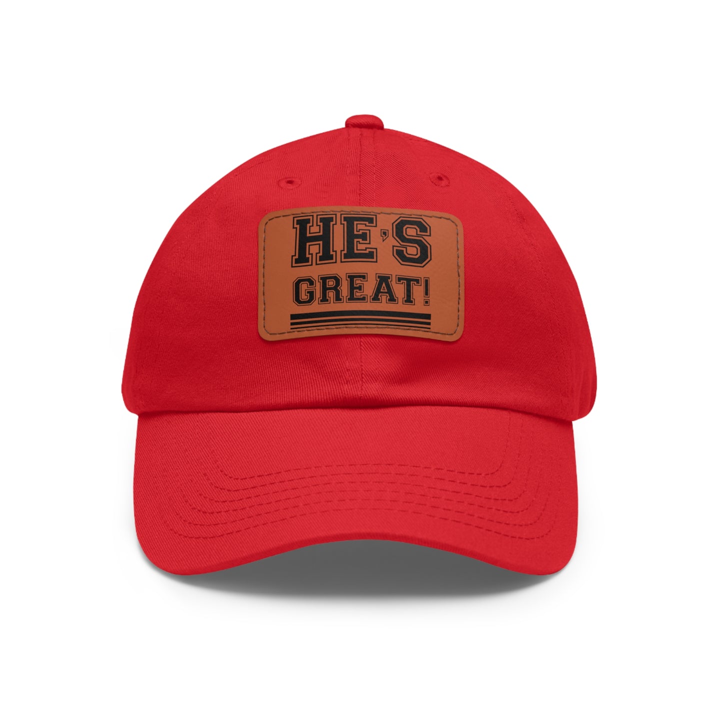 HE'S GREAT - LEATHER PATCH CAP
