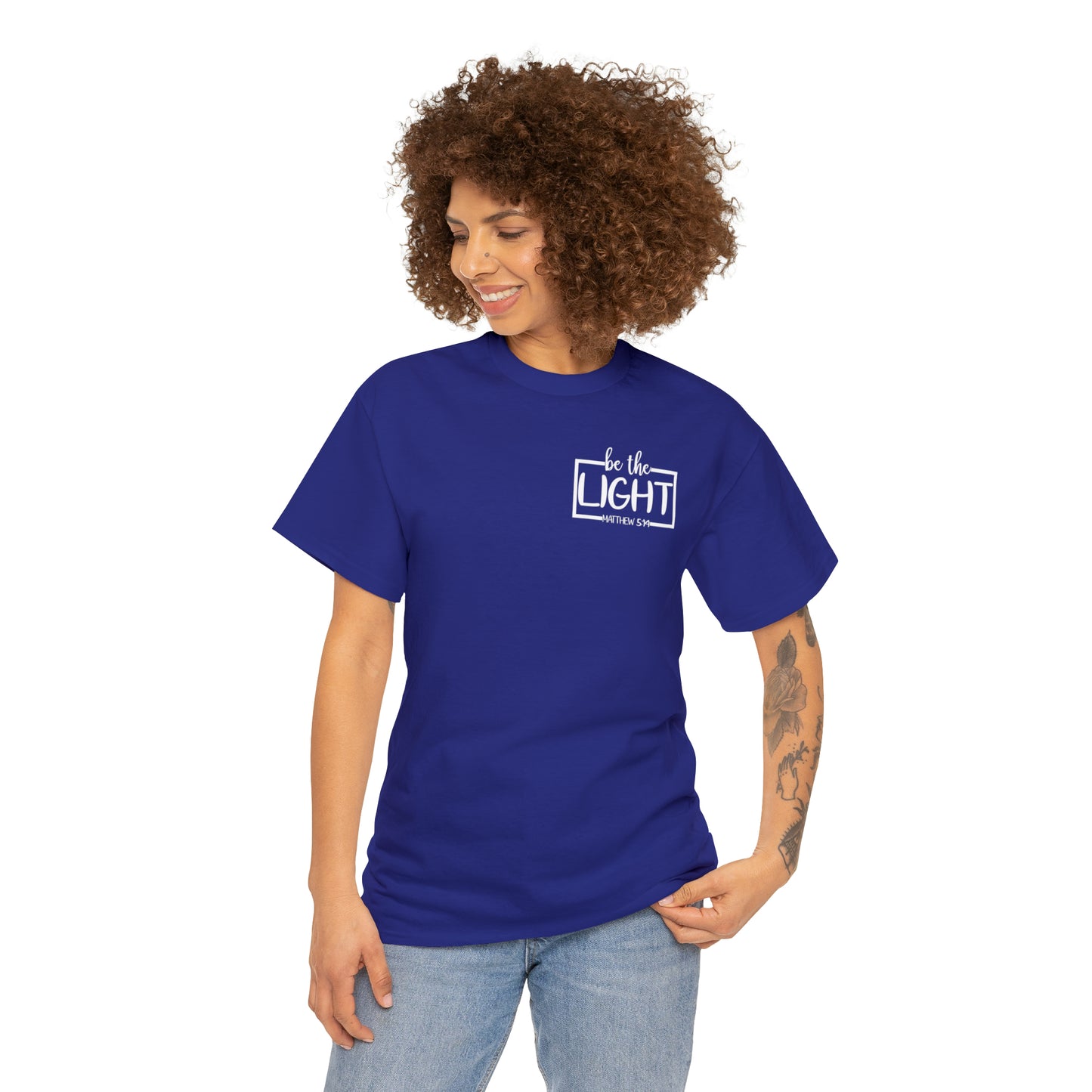 BE THE LIGHT BADGE - DRK TEE