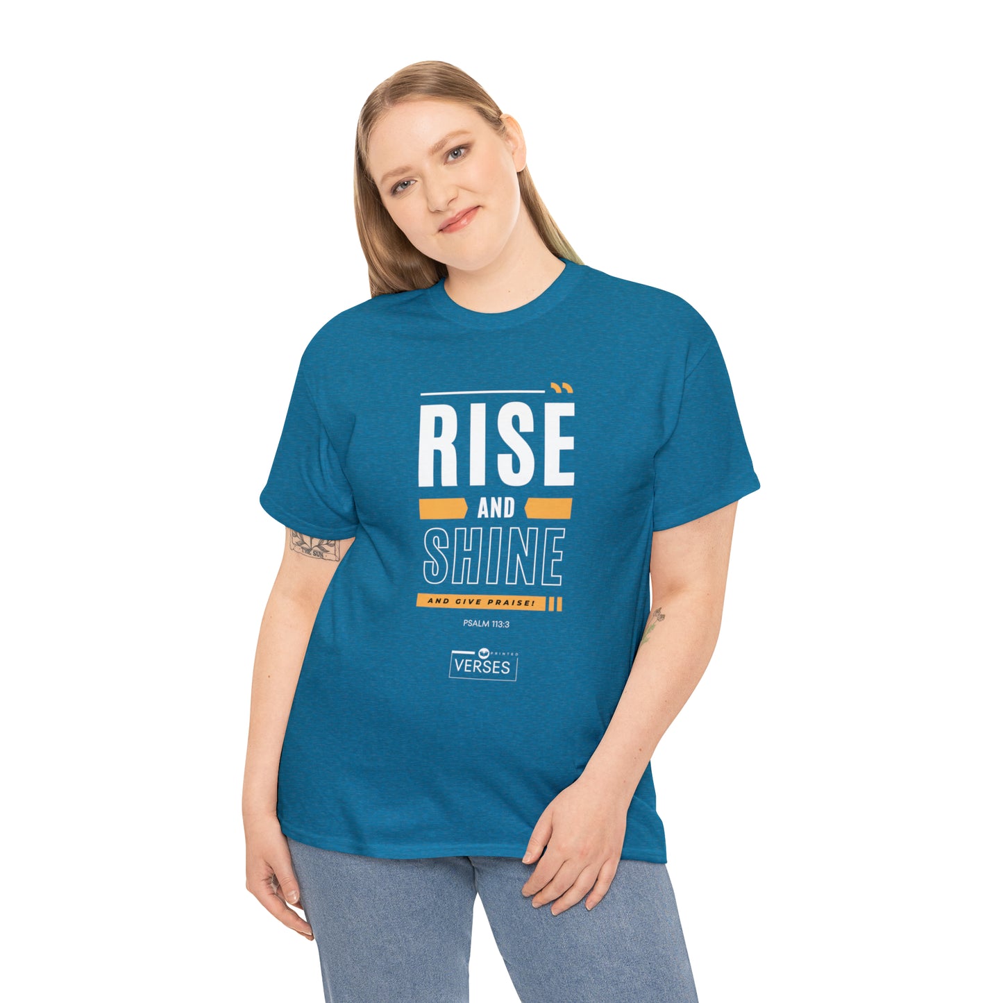 RISE AND SHINE AND GIVE PRAISE - DRK TEE