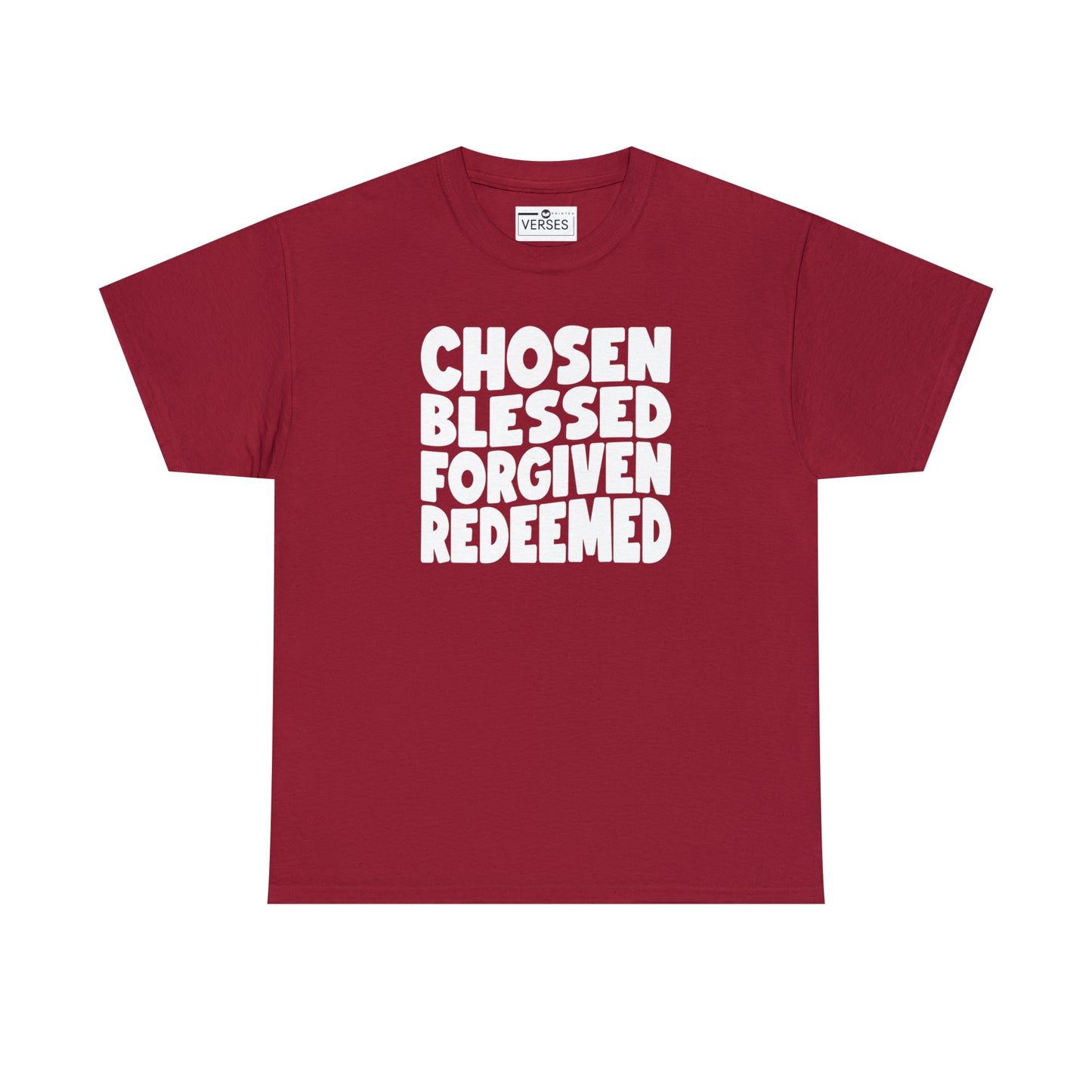 CHOSEN BLESSED FORGIVEN REDEEMED - DRK TEE