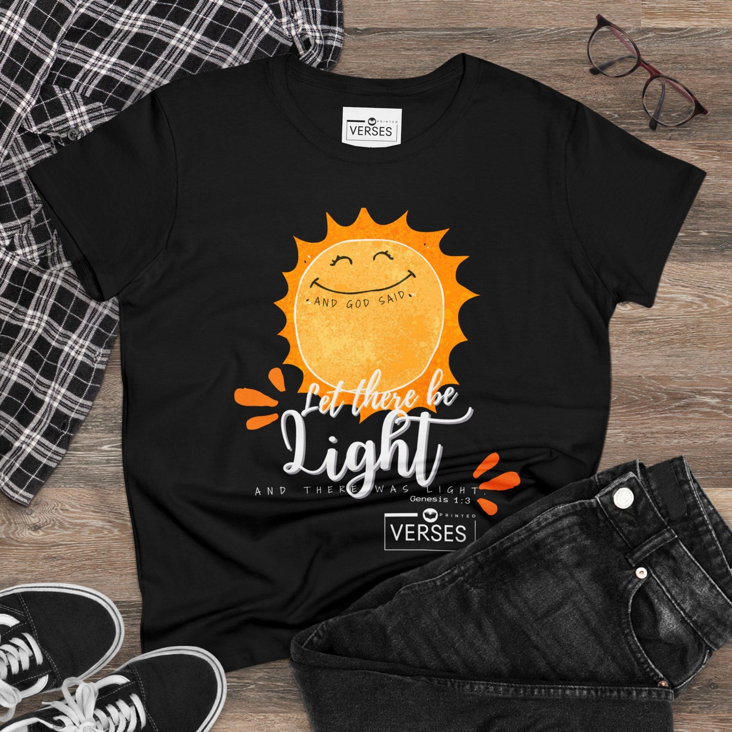 LET THERE BE LIGHT - LADIES DRK TEE