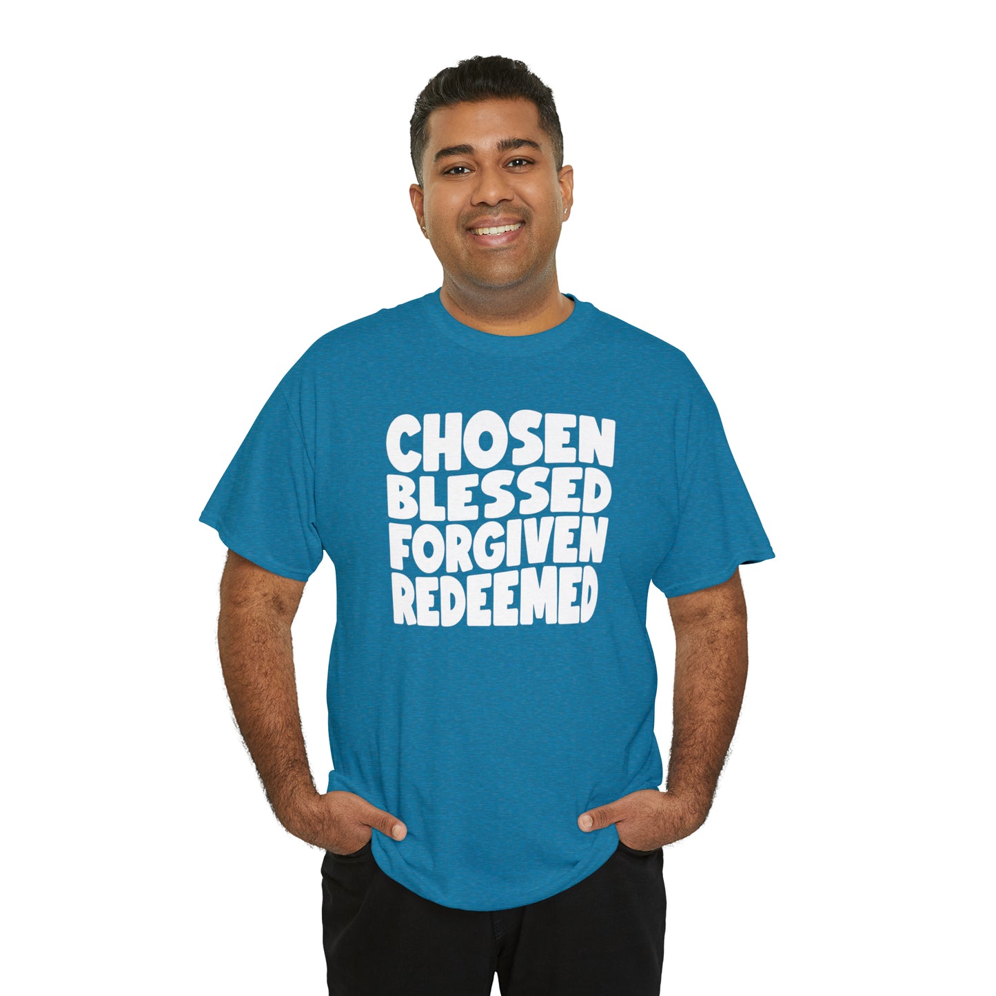 CHOSEN BLESSED FORGIVEN REDEEMED - DRK TEE