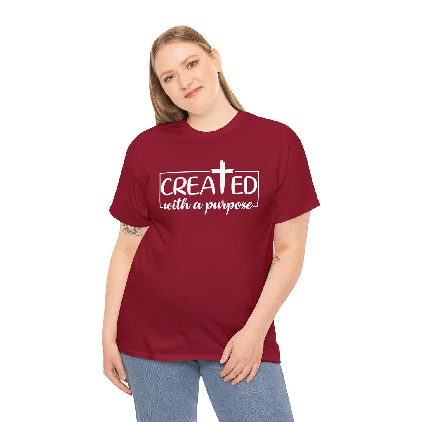CREATED WITH PURPOSE - DRK TEE