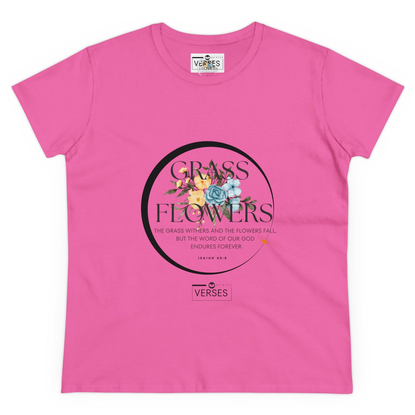 GRASS AND FLOWERS - LADIES COTTON TEE
