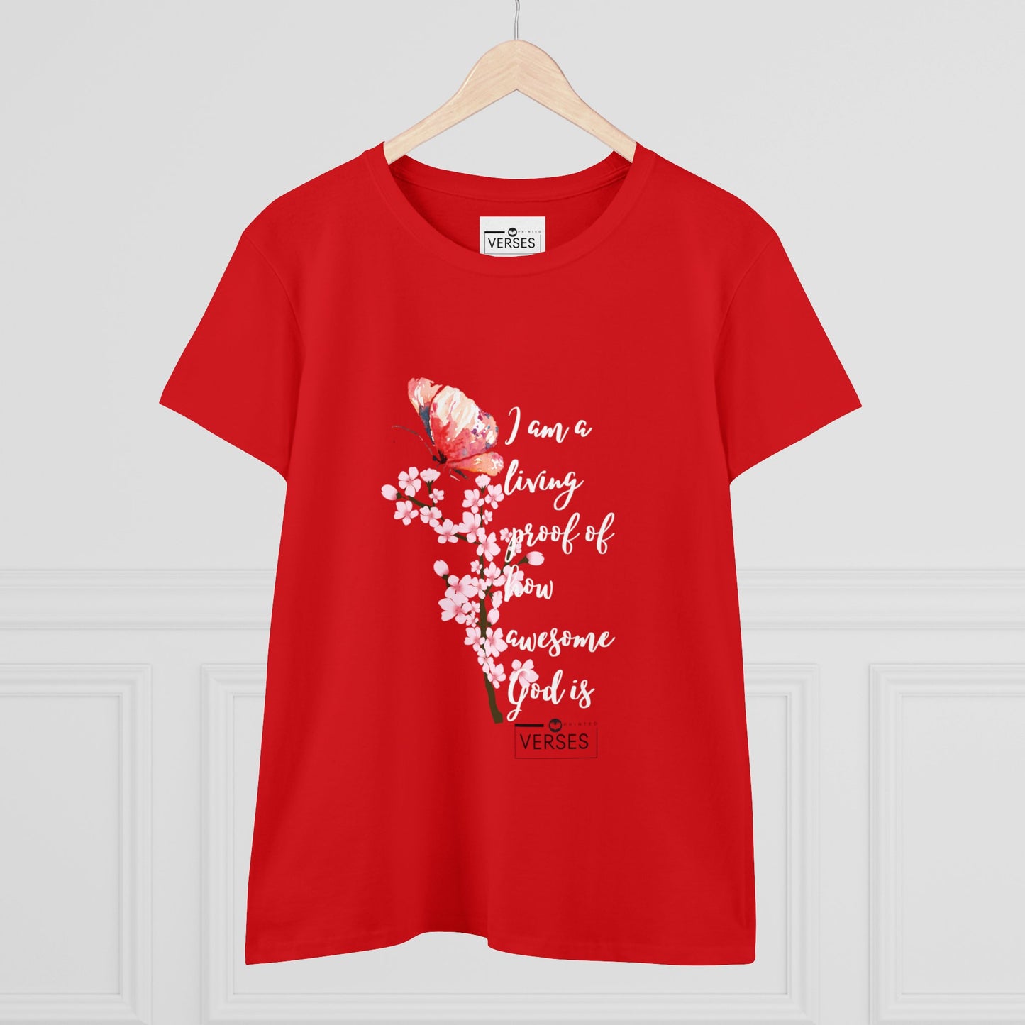I AM A LIVING PROOF HOW AWESOME GOD IS - LADIES DRK TEE