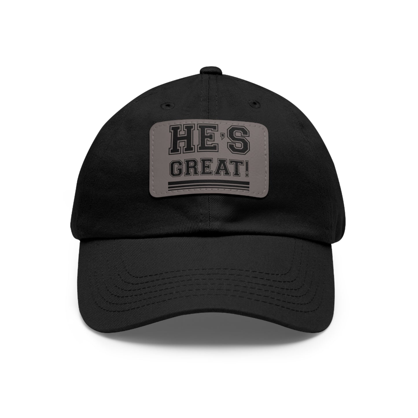 HE'S GREAT - LEATHER PATCH CAP