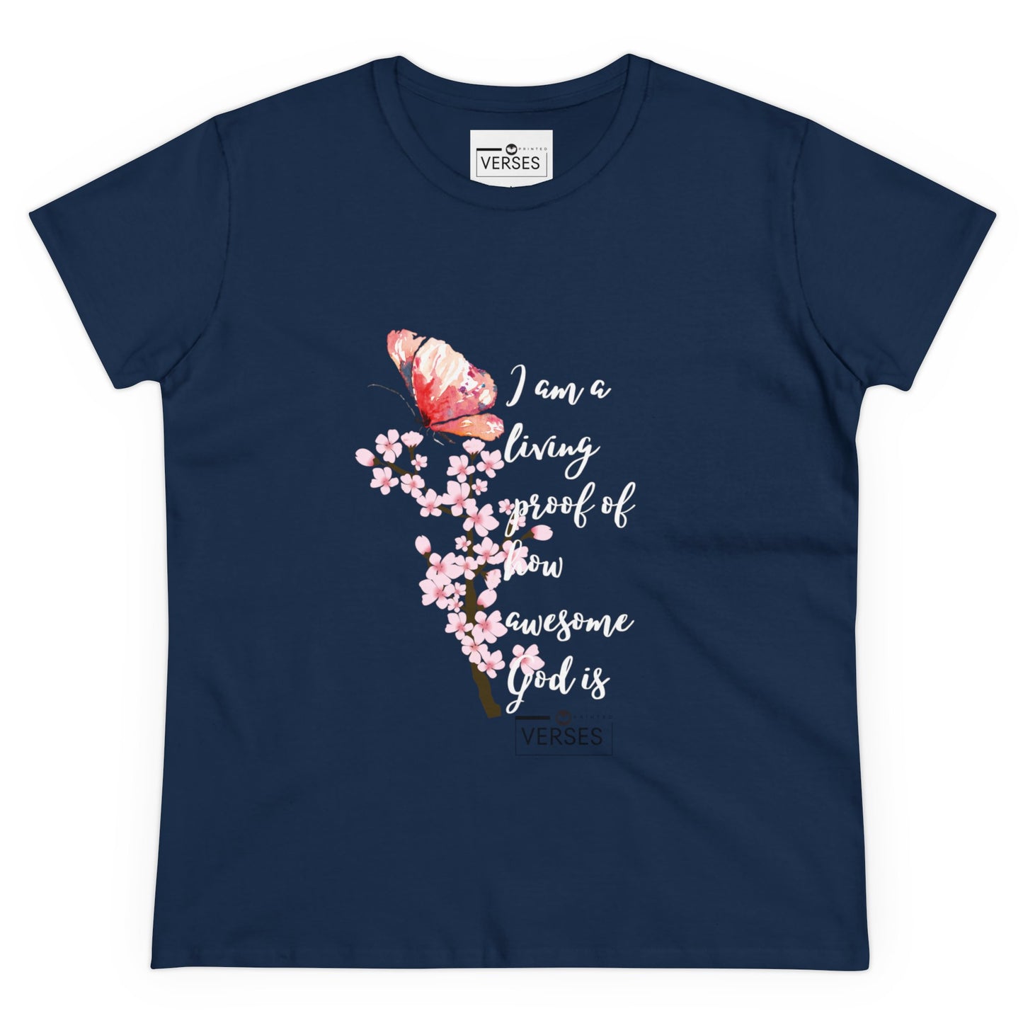 I AM A LIVING PROOF HOW AWESOME GOD IS - LADIES DRK TEE