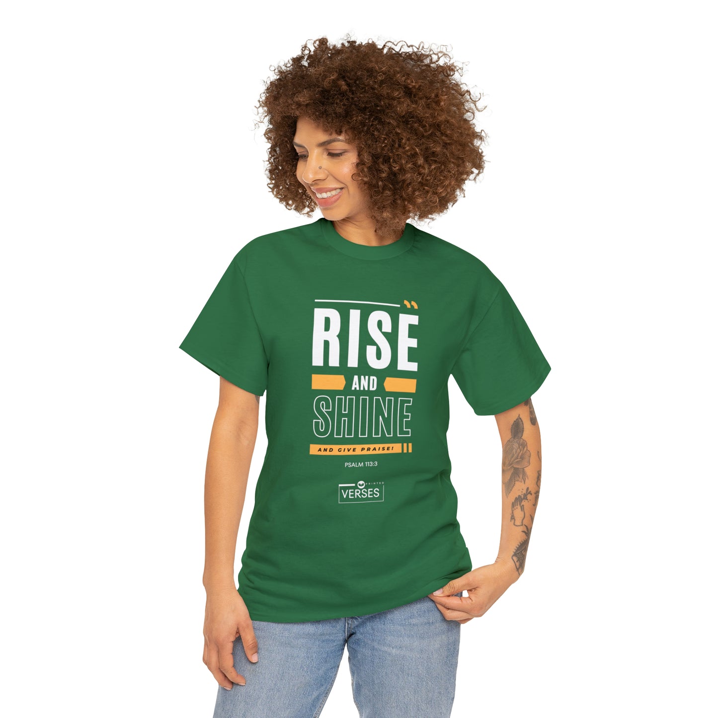 RISE AND SHINE AND GIVE PRAISE - DRK TEE