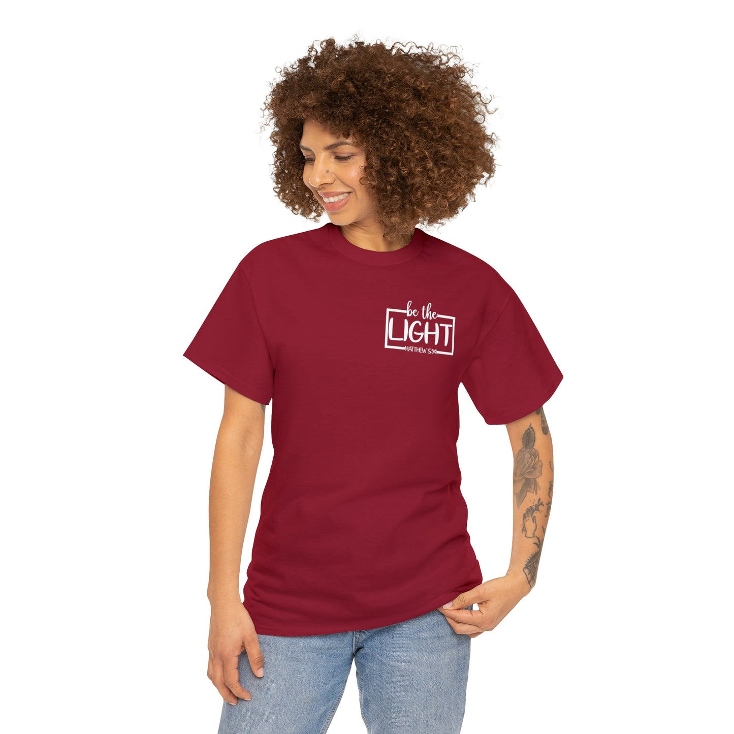BE THE LIGHT BADGE - DRK TEE