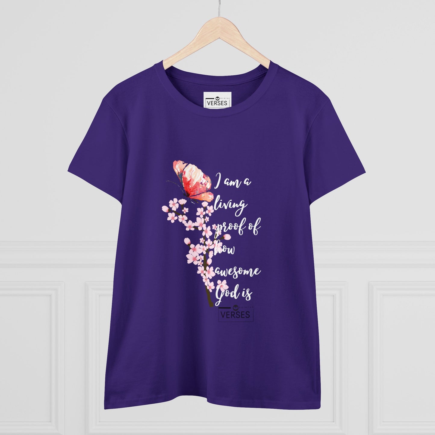 I AM A LIVING PROOF HOW AWESOME GOD IS - LADIES DRK TEE