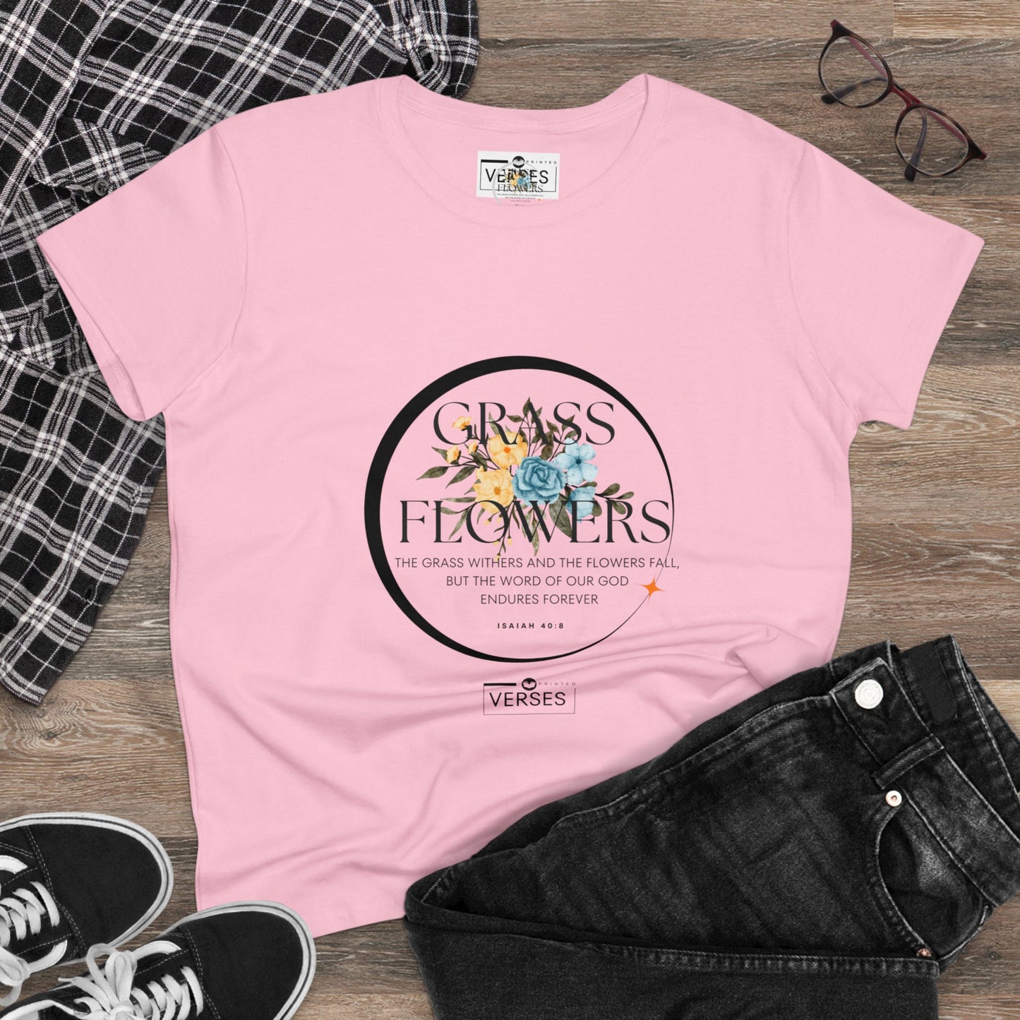 GRASS AND FLOWERS - LADIES COTTON TEE