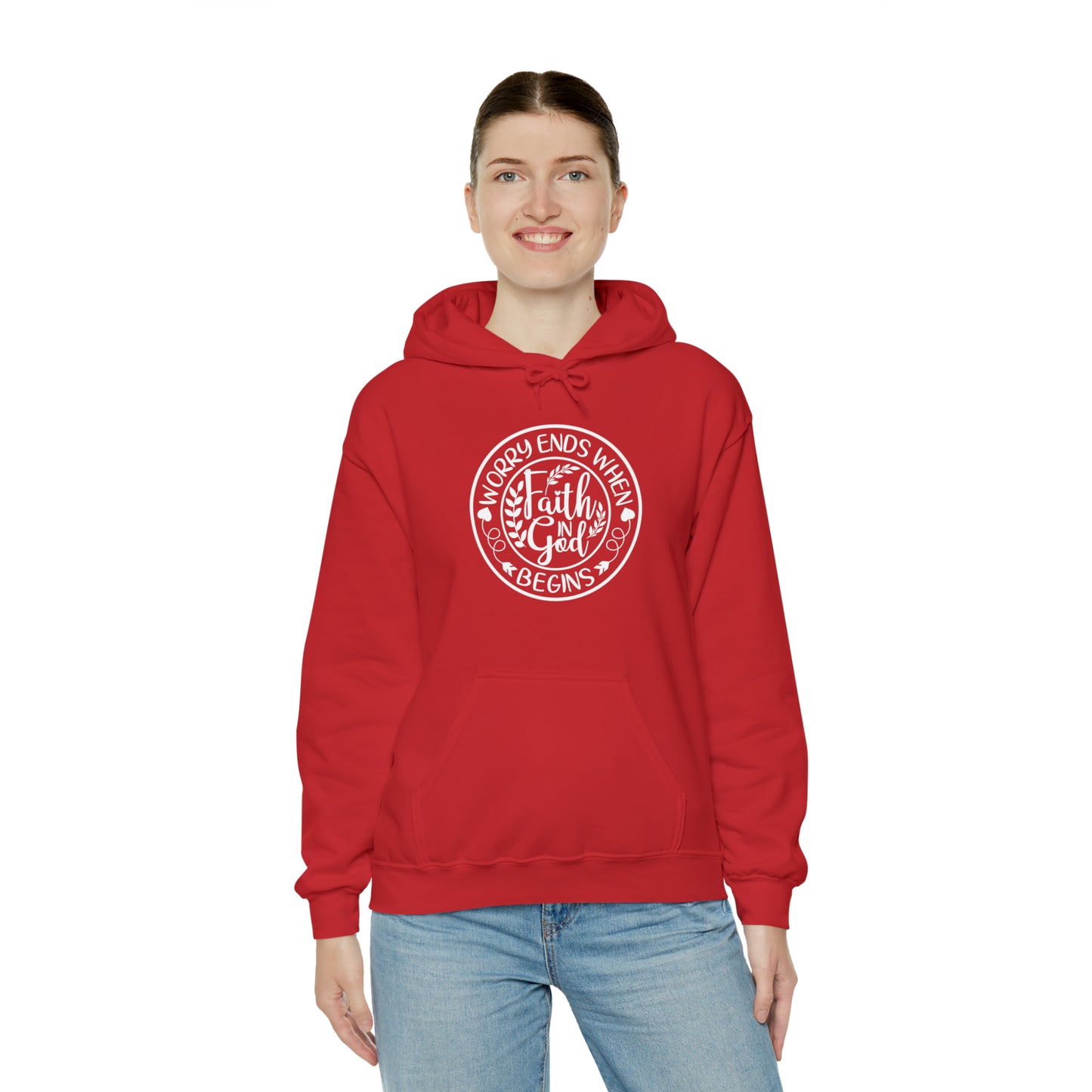 WORRY ENDS WITH FAITH IN GOD - FAITH HOODIE