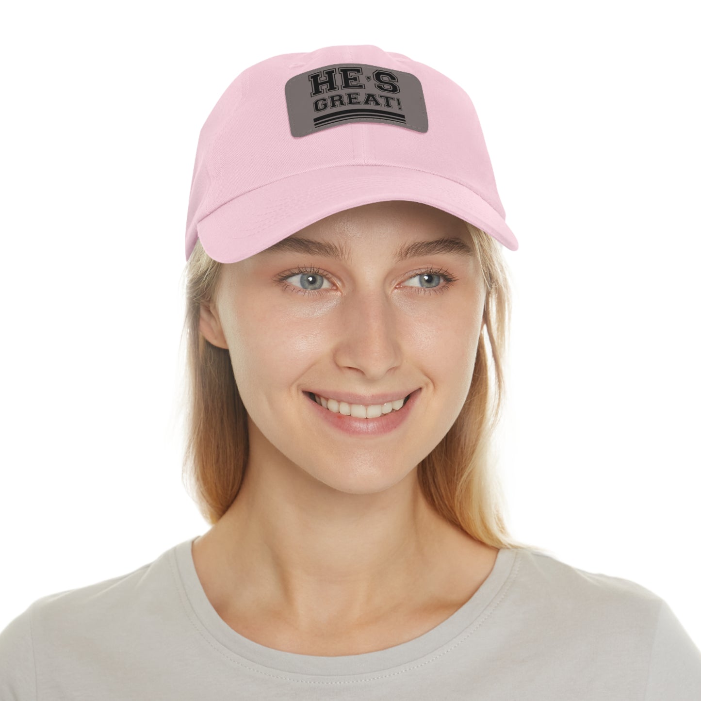 HE'S GREAT - LEATHER PATCH CAP