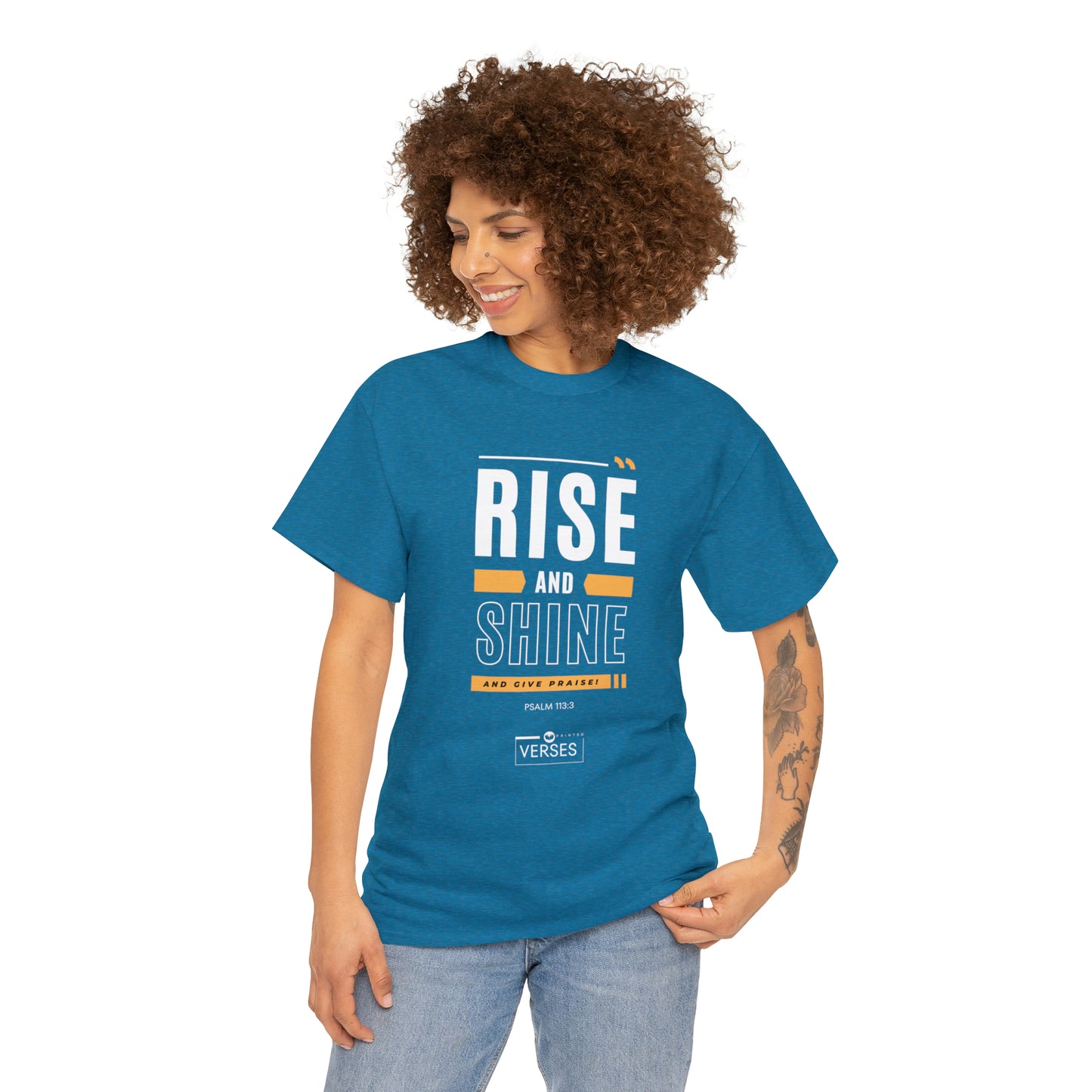 RISE AND SHINE AND GIVE PRAISE - DRK TEE