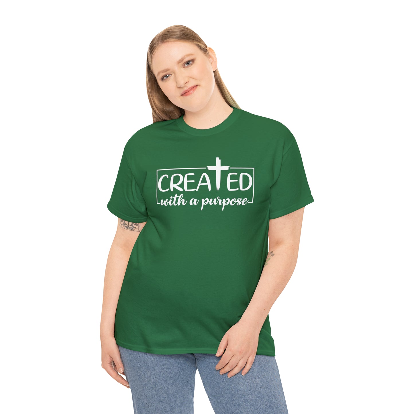 CREATED WITH PURPOSE - DRK TEE