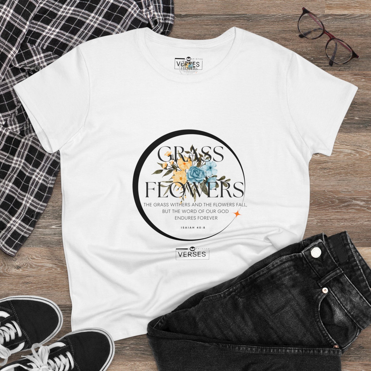 GRASS AND FLOWERS - LADIES COTTON TEE