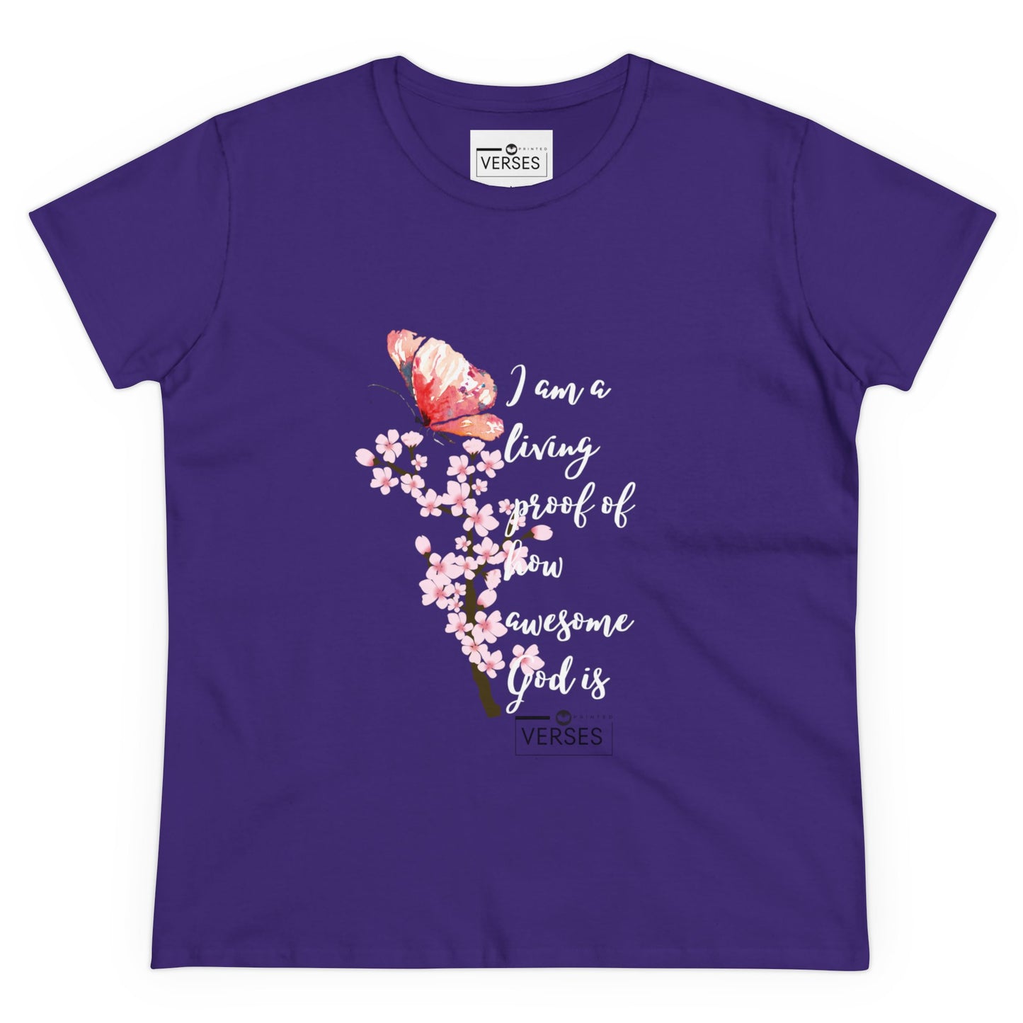 I AM A LIVING PROOF HOW AWESOME GOD IS - LADIES DRK TEE