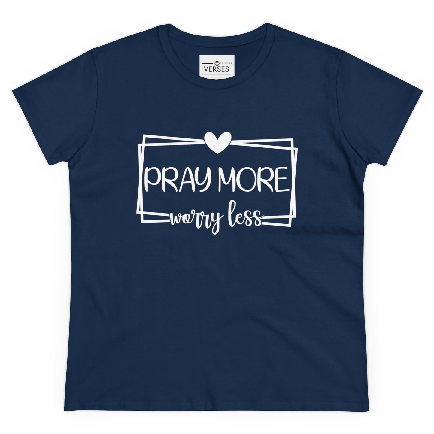 PRAY MORE WORRY LESS - LADIES DRK TEE