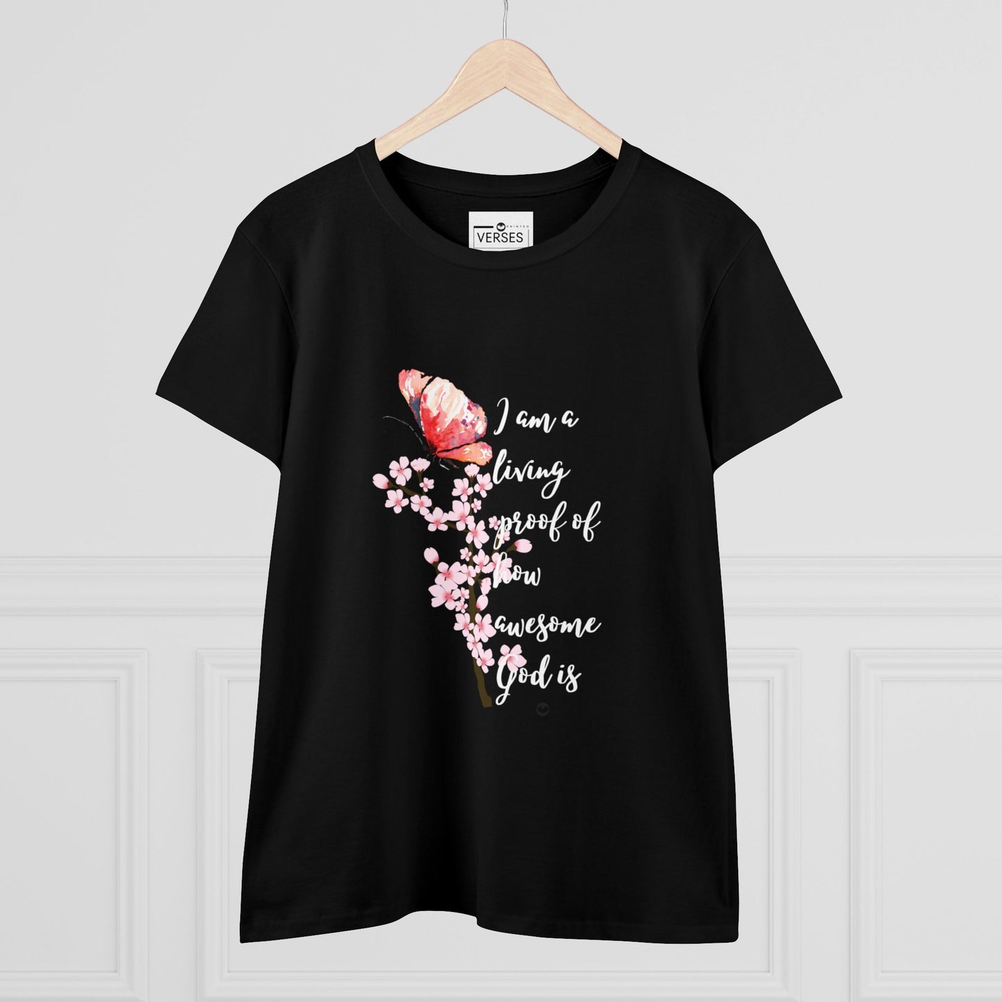 I AM A LIVING PROOF HOW AWESOME GOD IS - LADIES DRK TEE