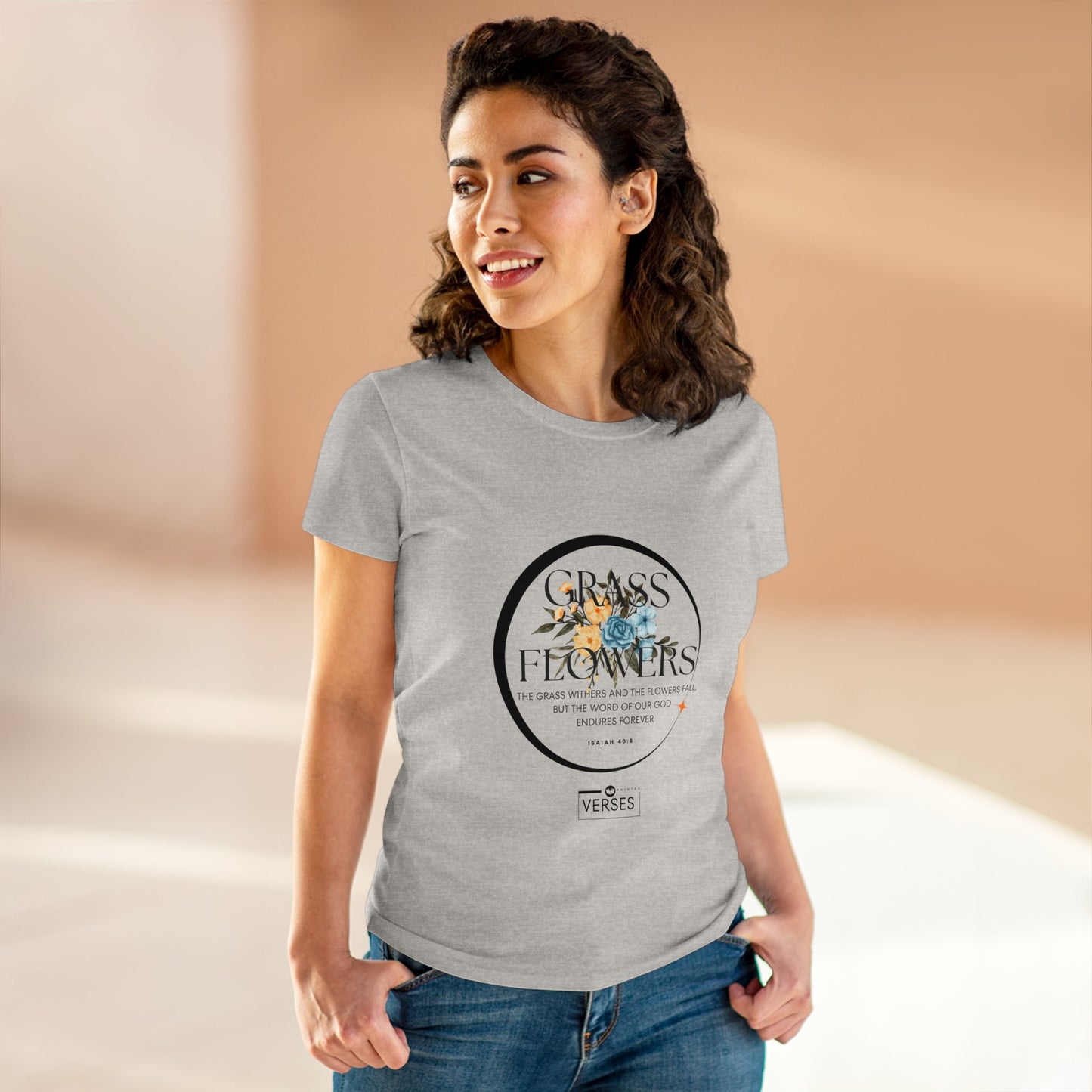 GRASS AND FLOWERS - LADIES COTTON TEE