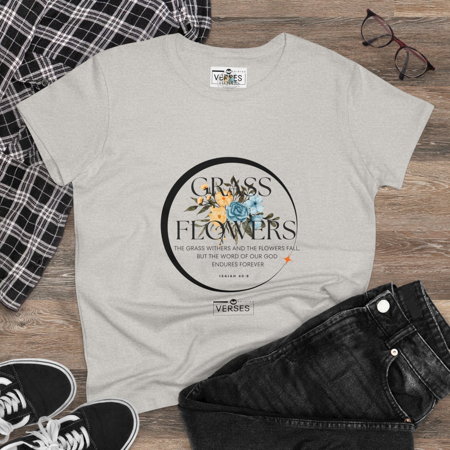 GRASS AND FLOWERS - LADIES COTTON TEE