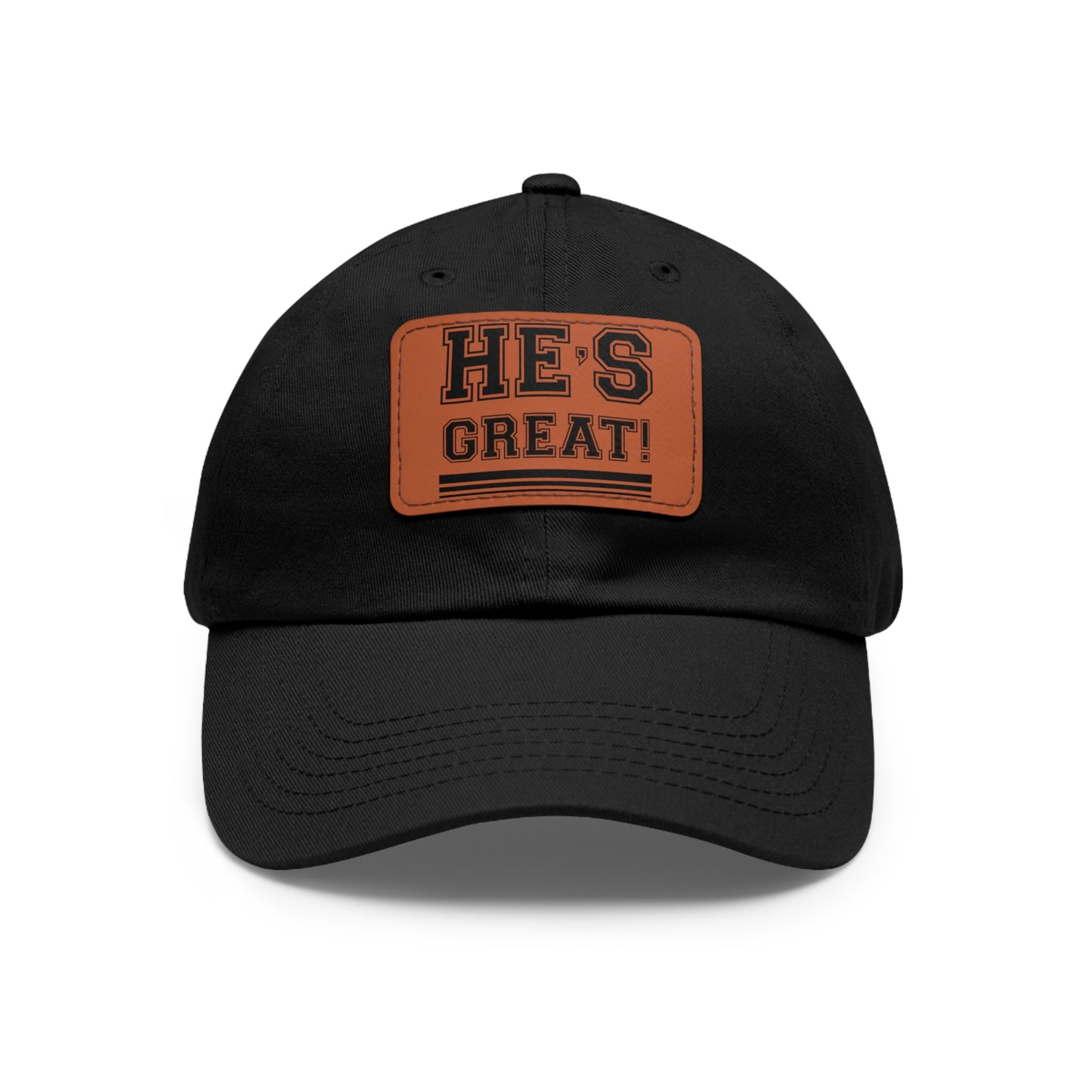 HE'S GREAT - LEATHER PATCH CAP