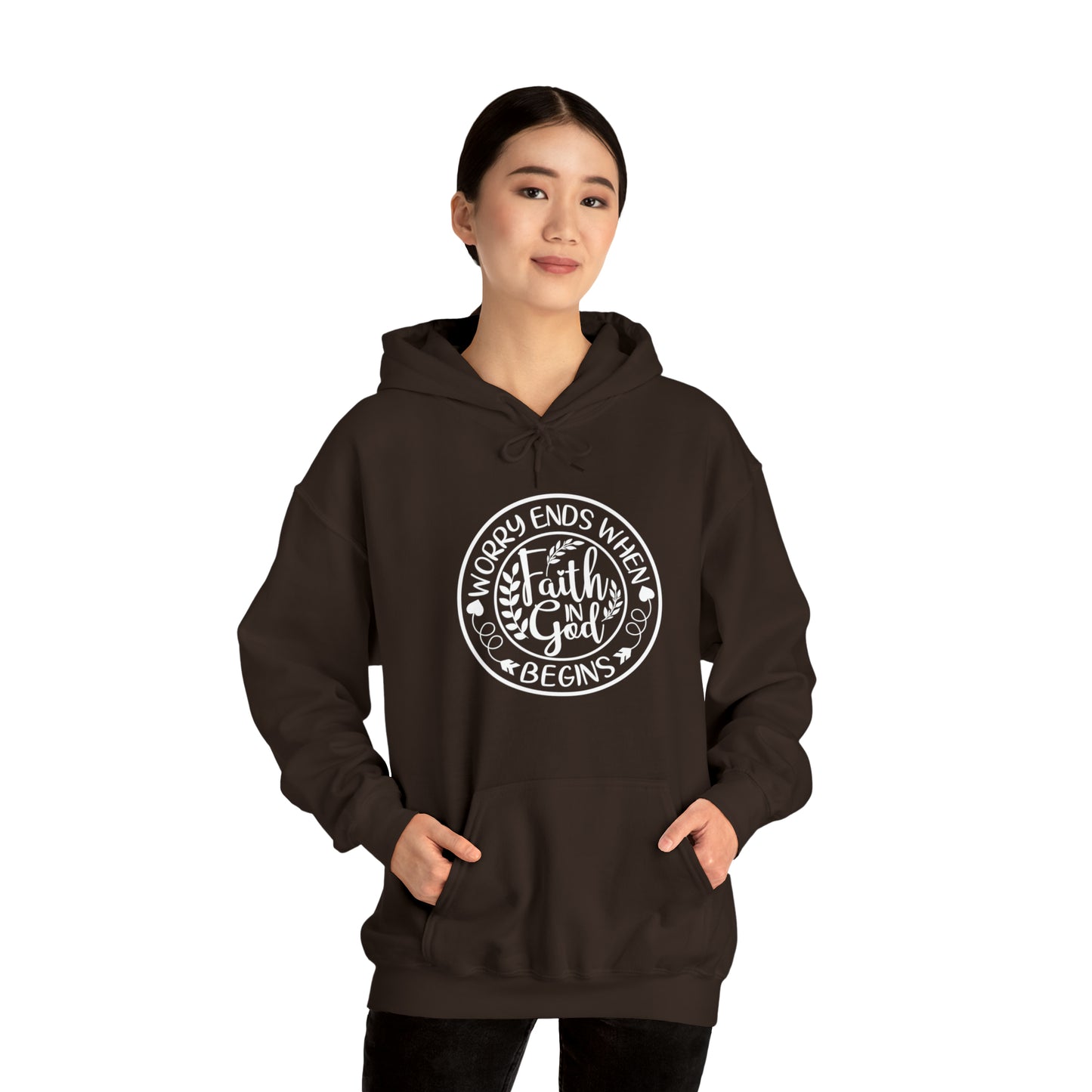 WORRY ENDS WITH FAITH IN GOD - FAITH HOODIE