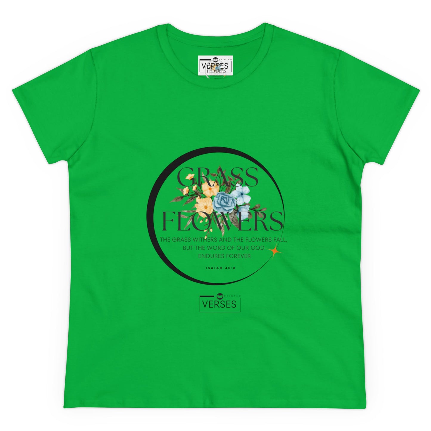 GRASS AND FLOWERS - LADIES COTTON TEE