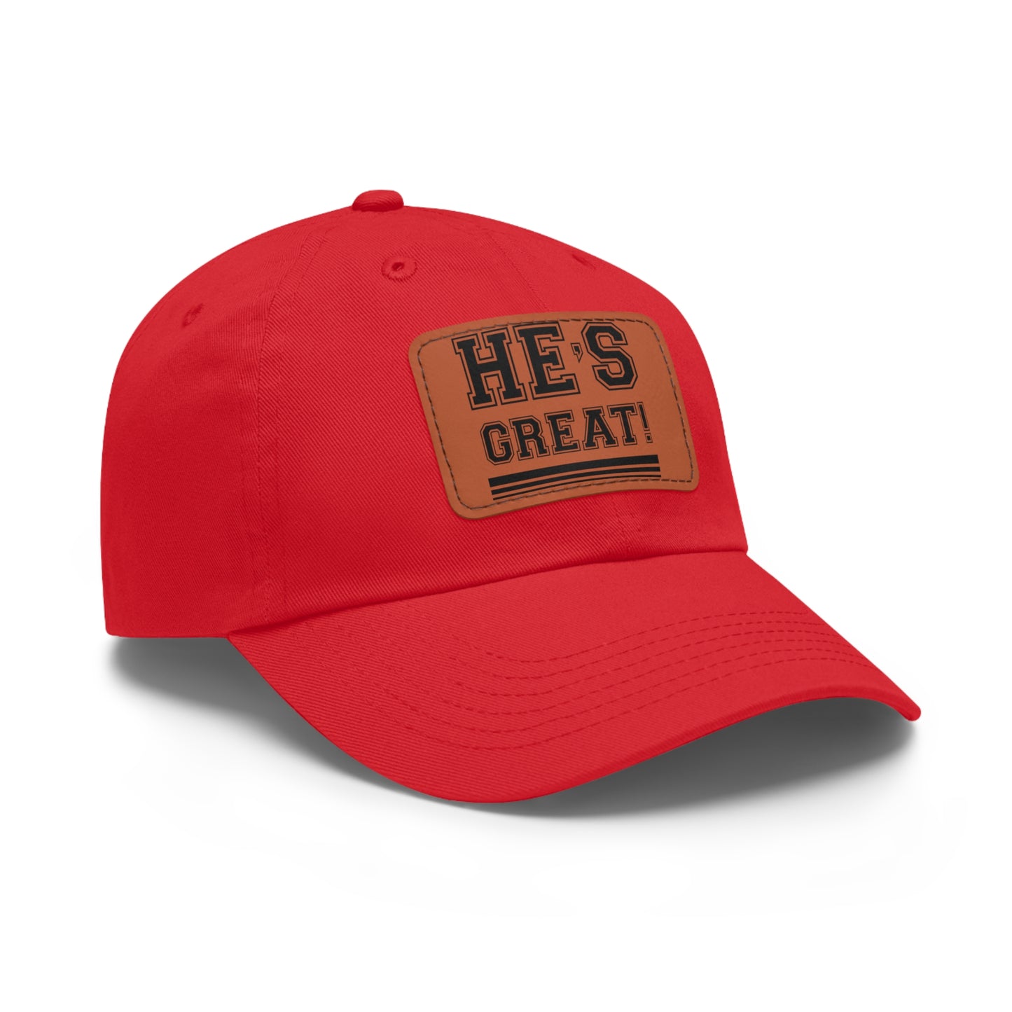 HE'S GREAT - LEATHER PATCH CAP