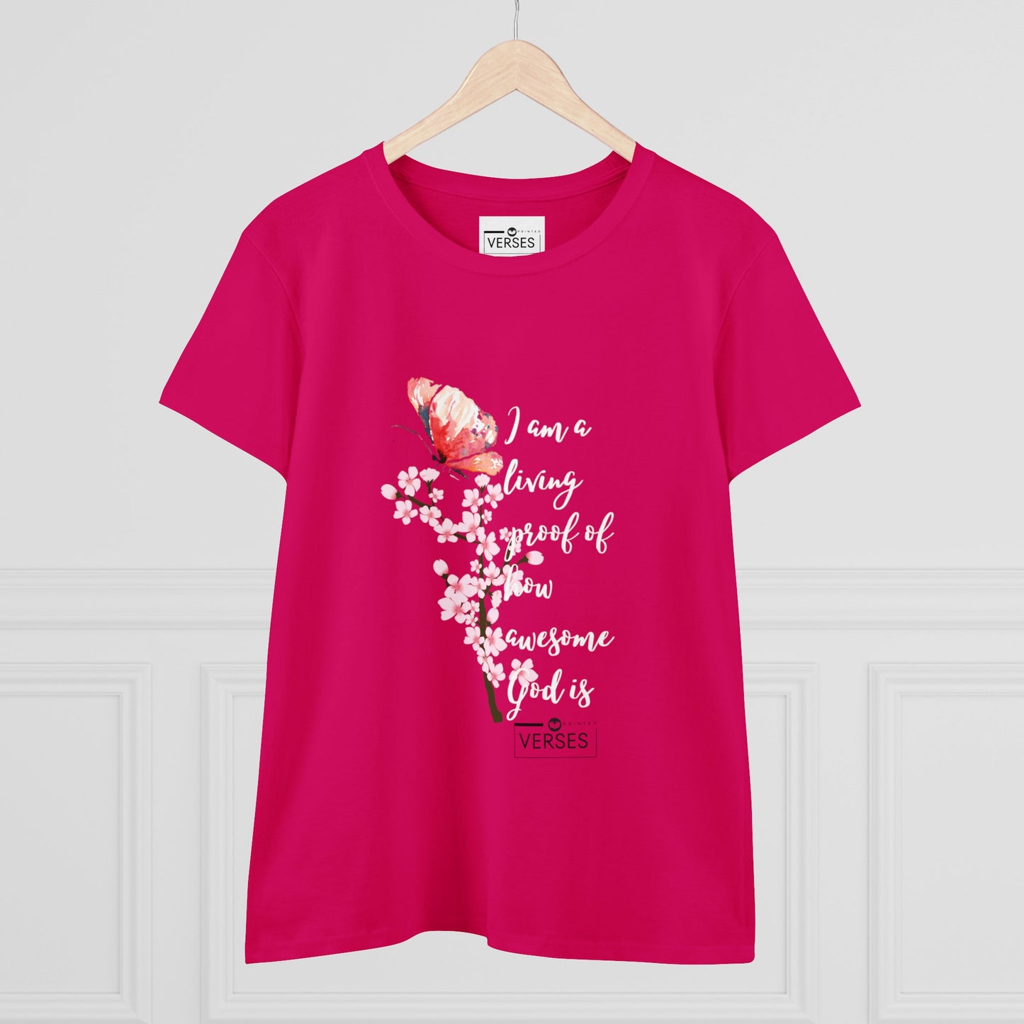 I AM A LIVING PROOF HOW AWESOME GOD IS - LADIES DRK TEE