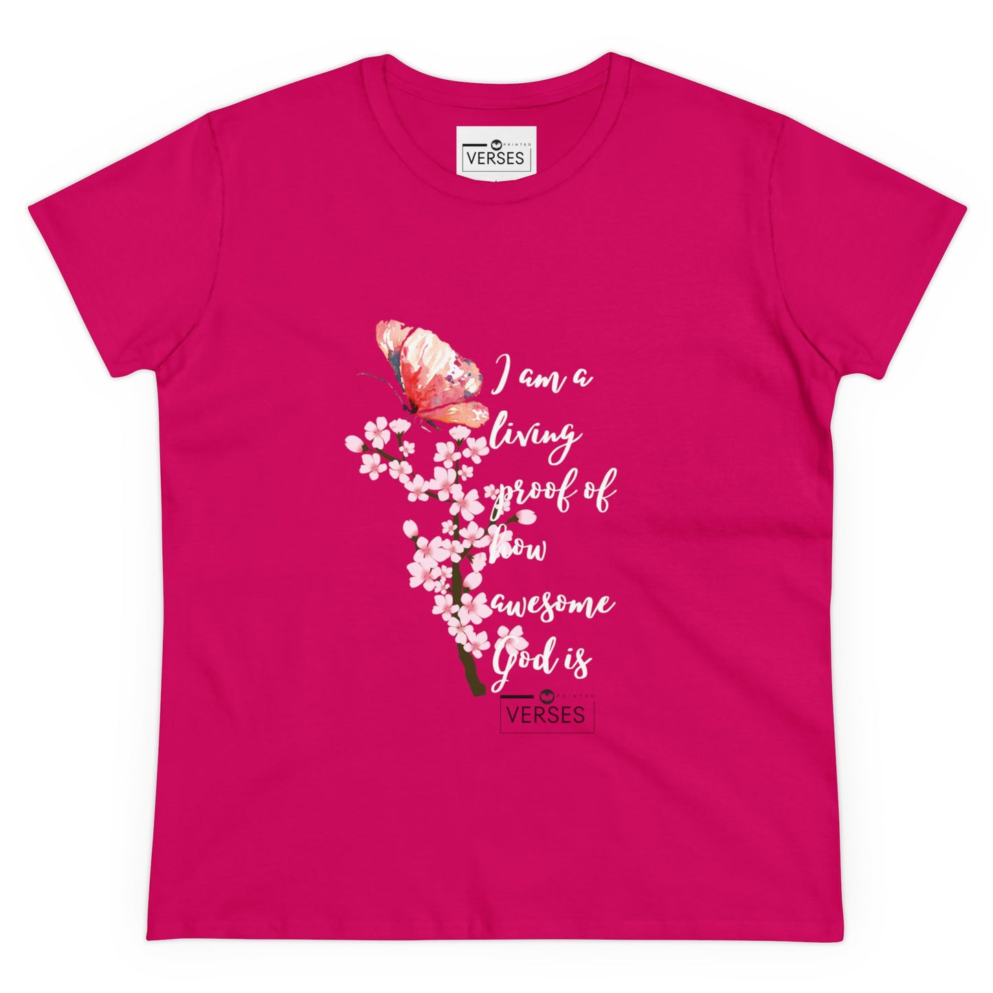 I AM A LIVING PROOF HOW AWESOME GOD IS - LADIES DRK TEE