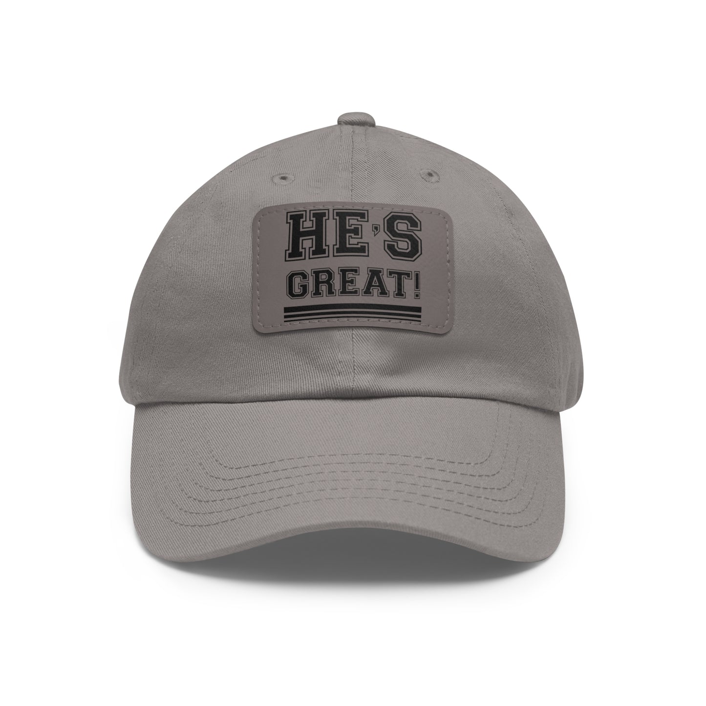 HE'S GREAT - LEATHER PATCH CAP