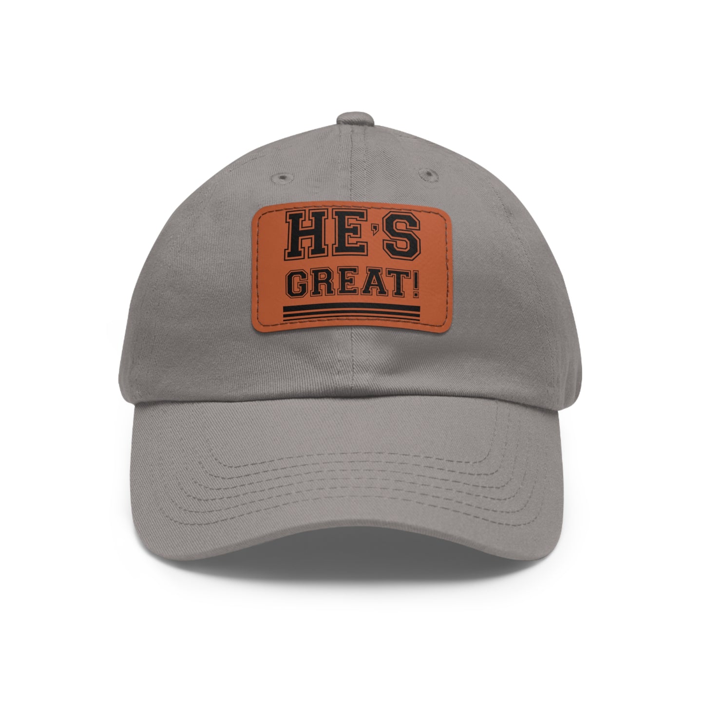 HE'S GREAT - LEATHER PATCH CAP