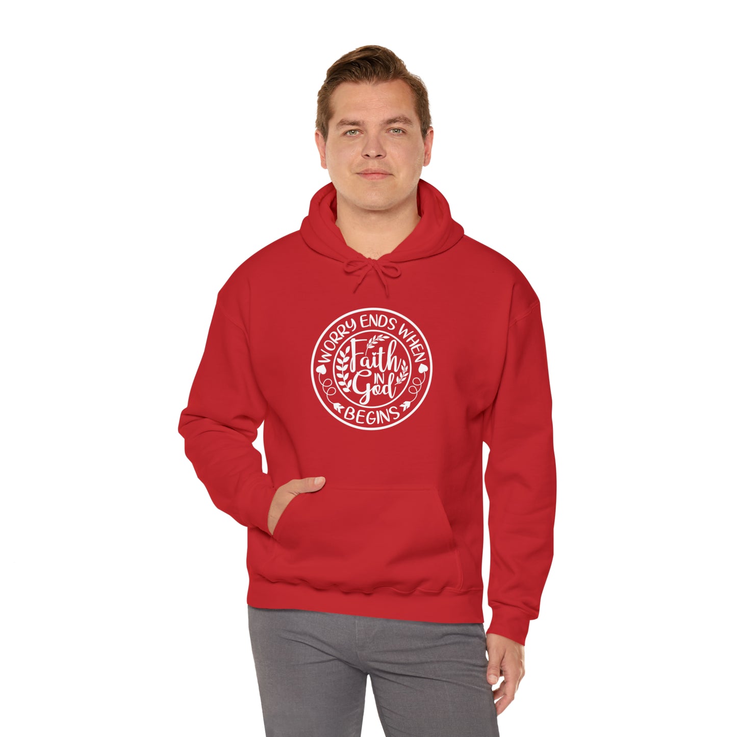 WORRY ENDS WITH FAITH IN GOD - FAITH HOODIE