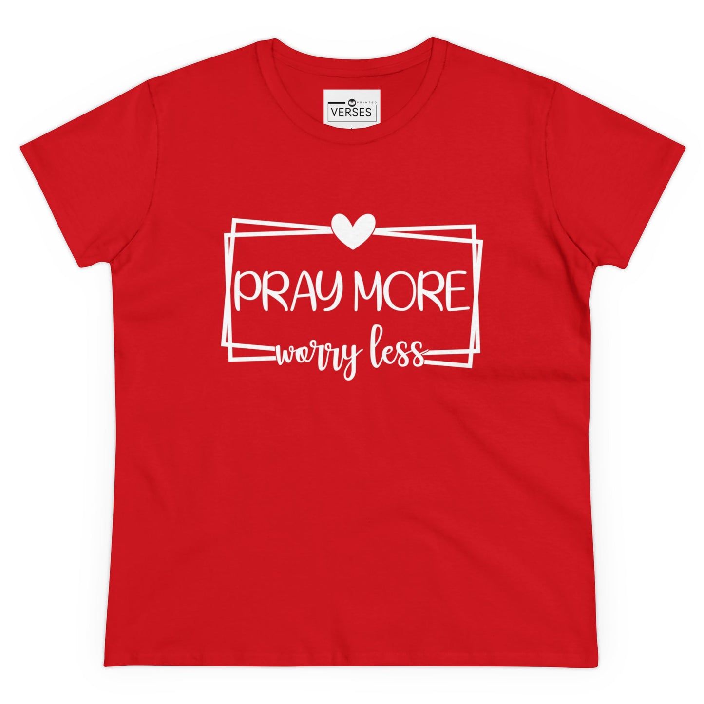 PRAY MORE WORRY LESS - LADIES DRK TEE