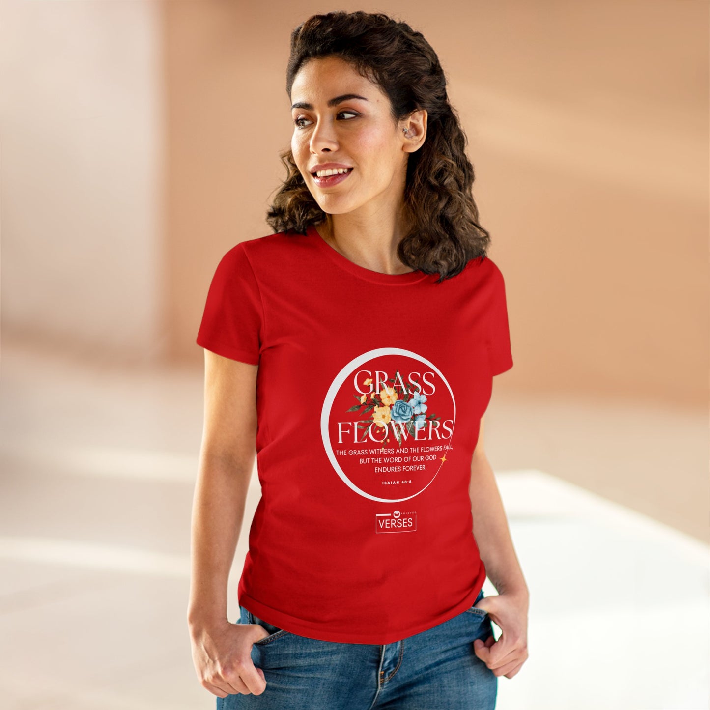 GRASS AND FLOWERS - LADIES DRK TEE