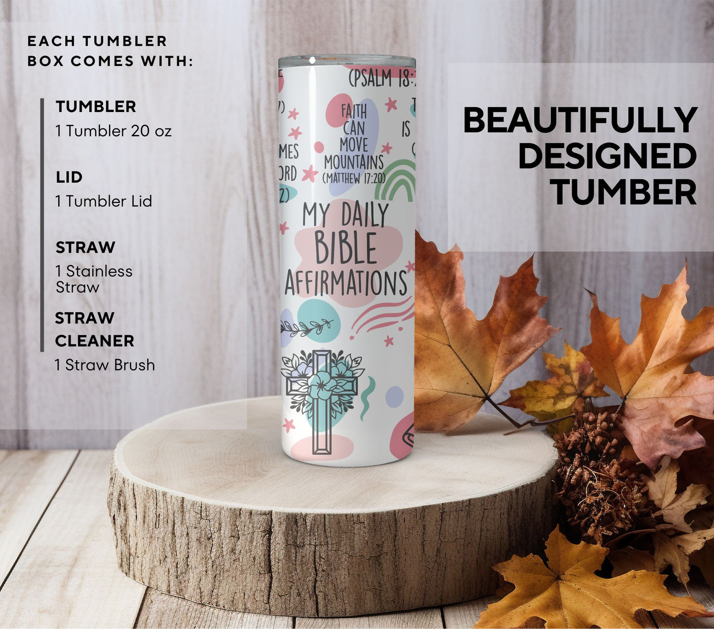 BIBLE VERSES TUMBLER