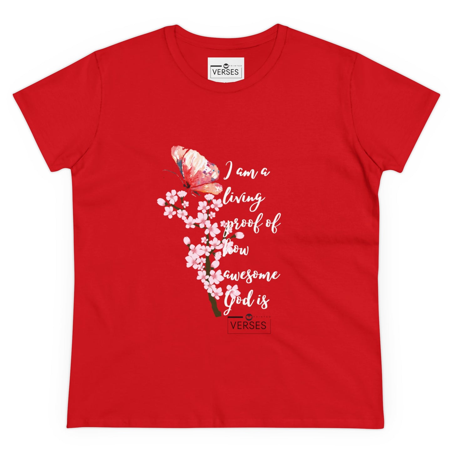 I AM A LIVING PROOF HOW AWESOME GOD IS - LADIES DRK TEE