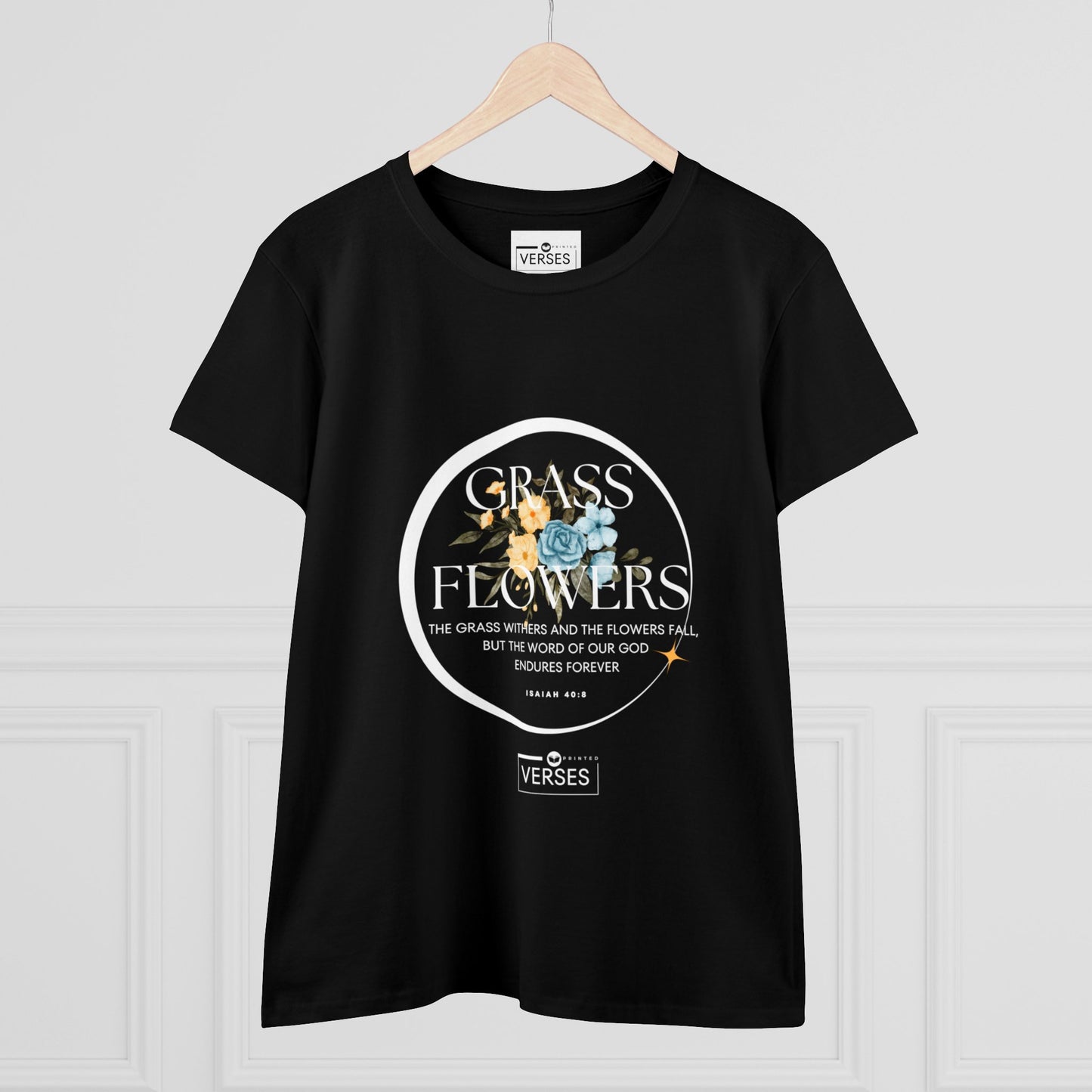 GRASS AND FLOWERS - LADIES DRK TEE