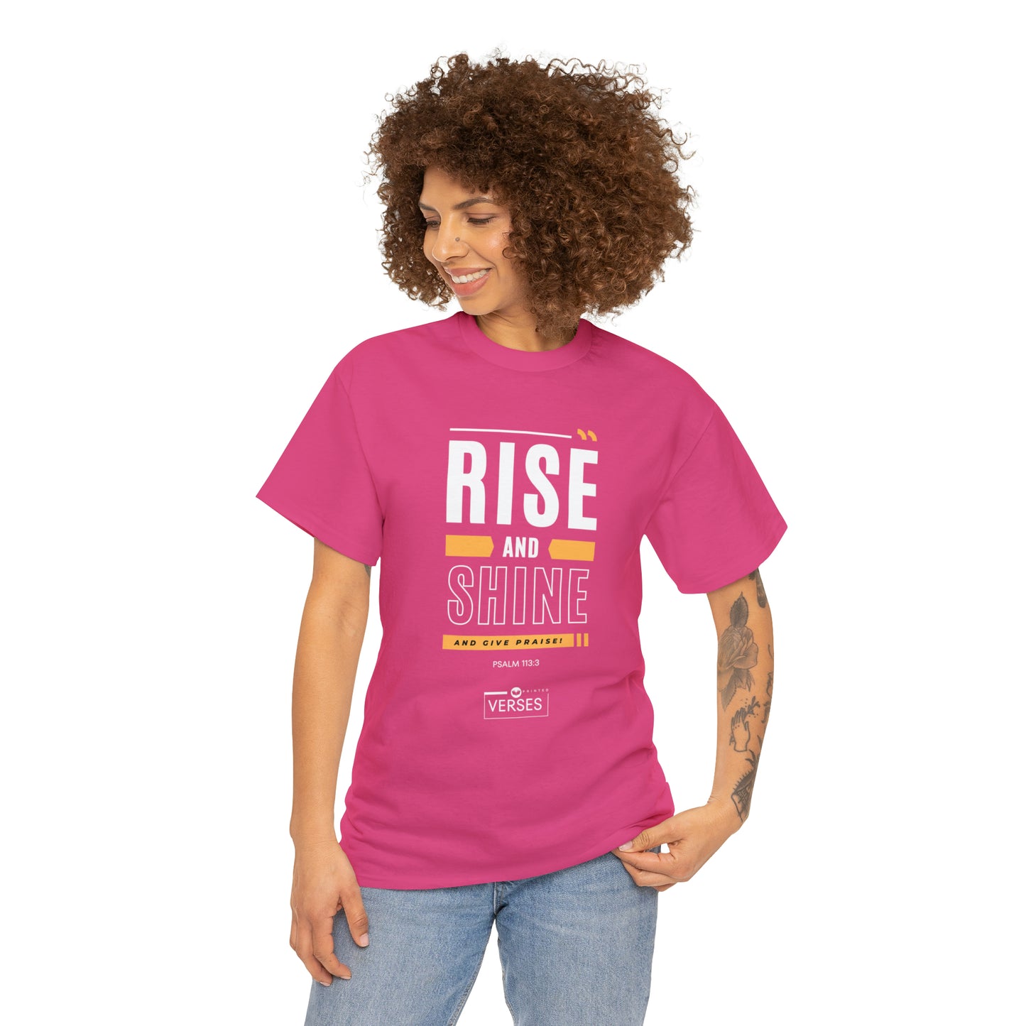 RISE AND SHINE AND GIVE PRAISE - DRK TEE