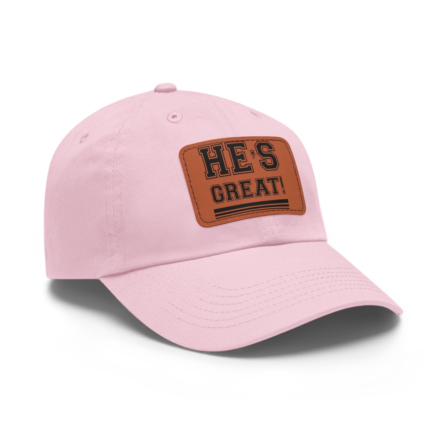 HE'S GREAT - LEATHER PATCH CAP