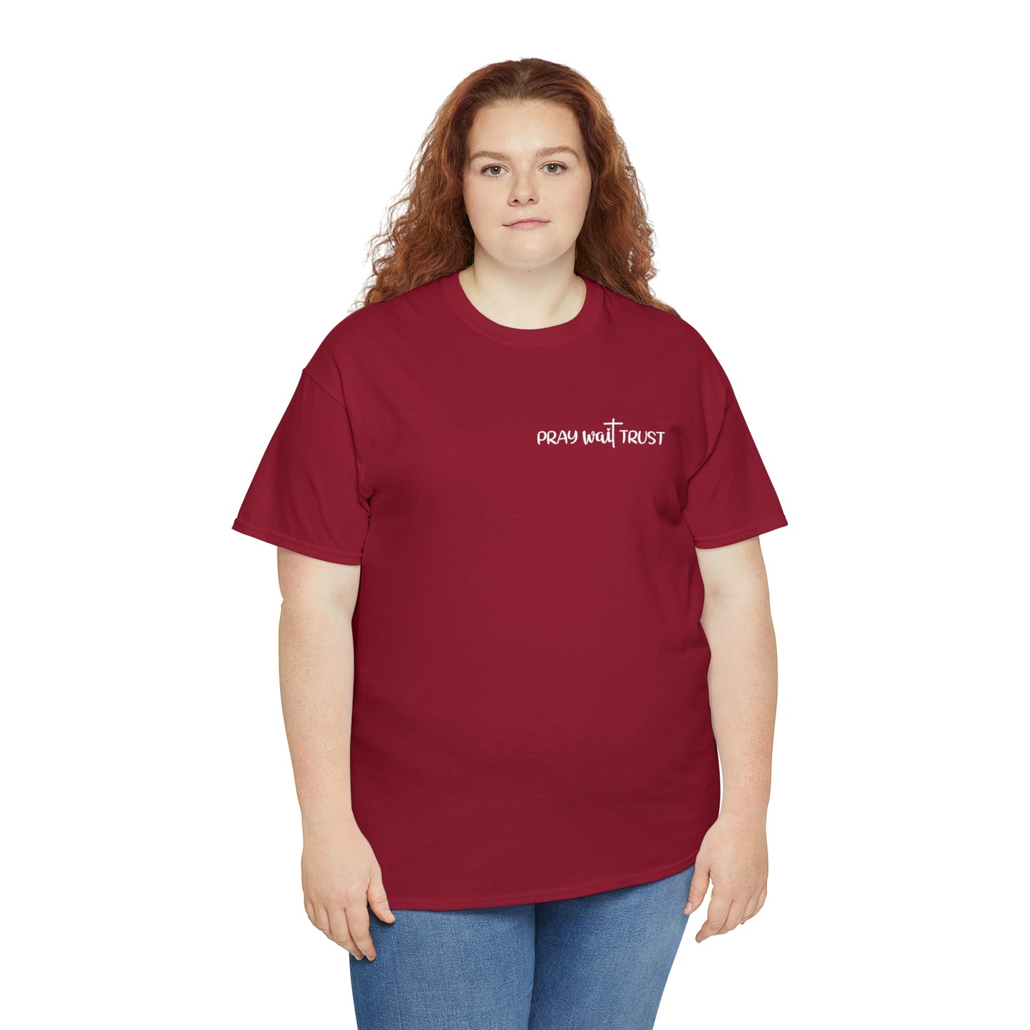 PRAY WAIT TRUST - DRK TEE