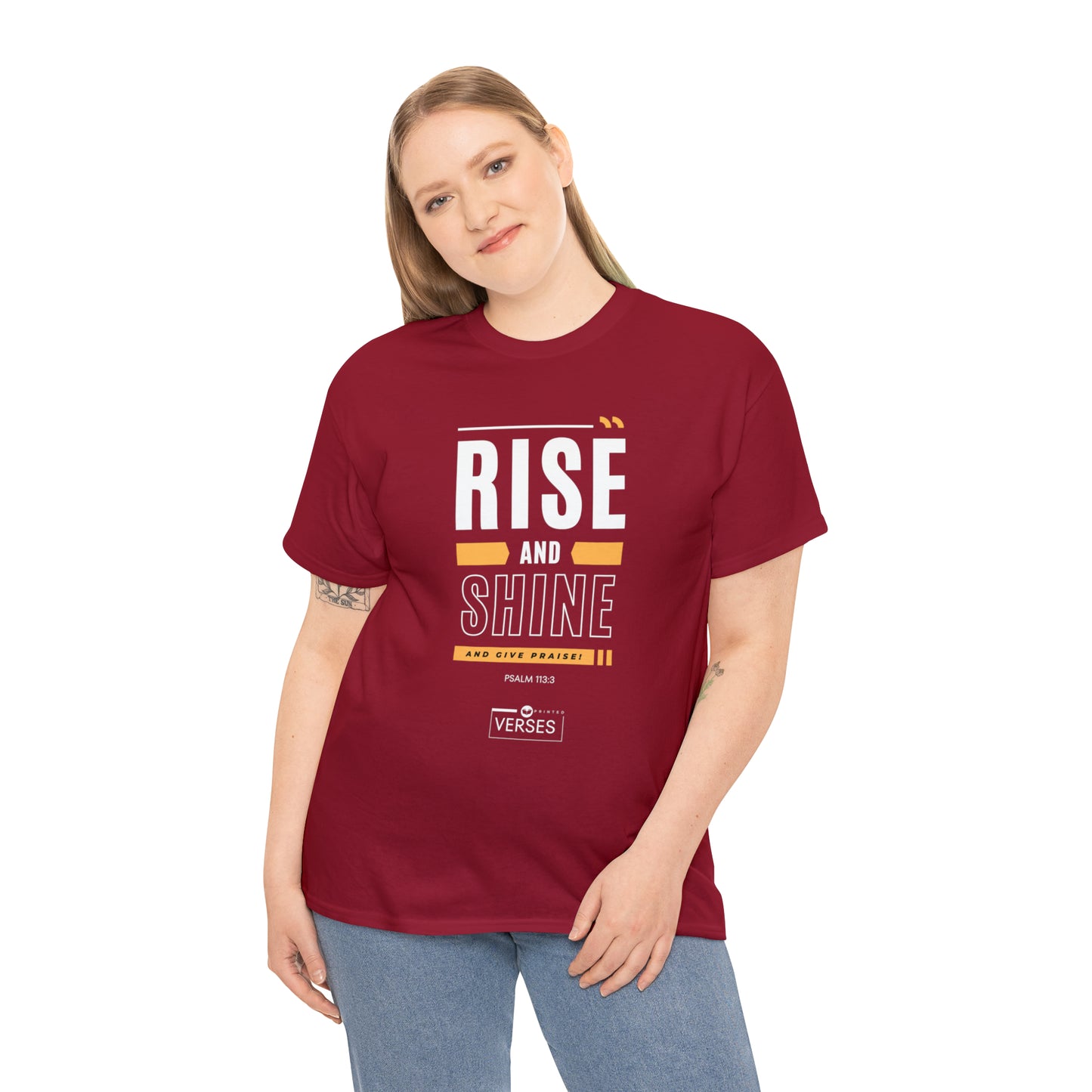 RISE AND SHINE AND GIVE PRAISE - DRK TEE