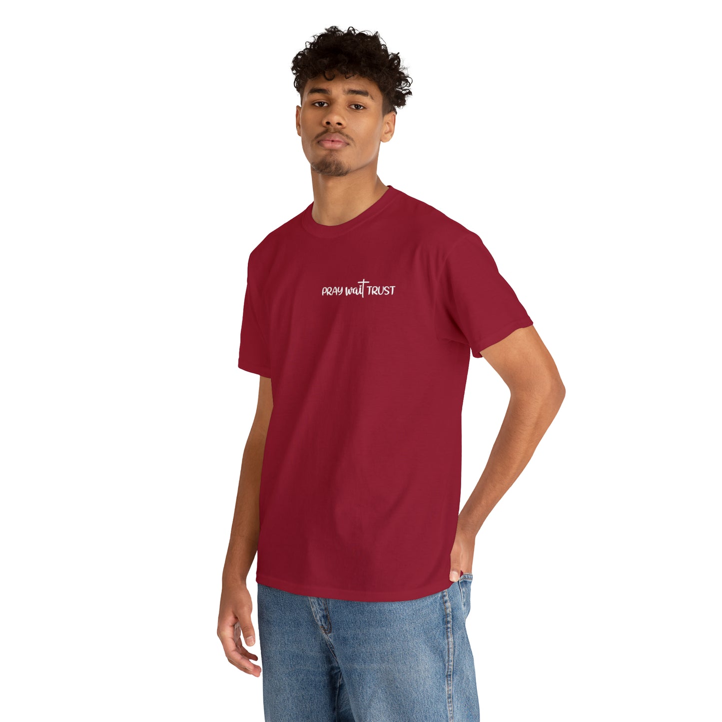 PRAY WAIT TRUST - DRK TEE