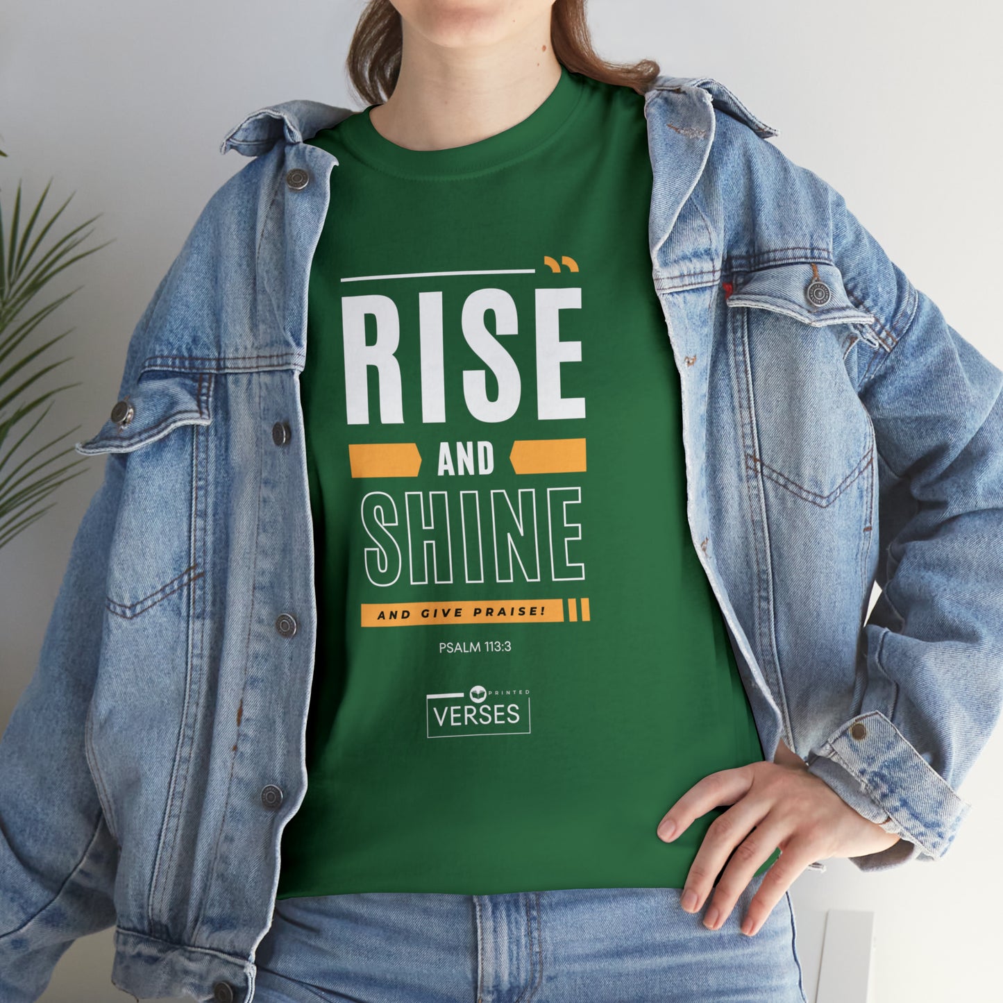 RISE AND SHINE AND GIVE PRAISE - DRK TEE