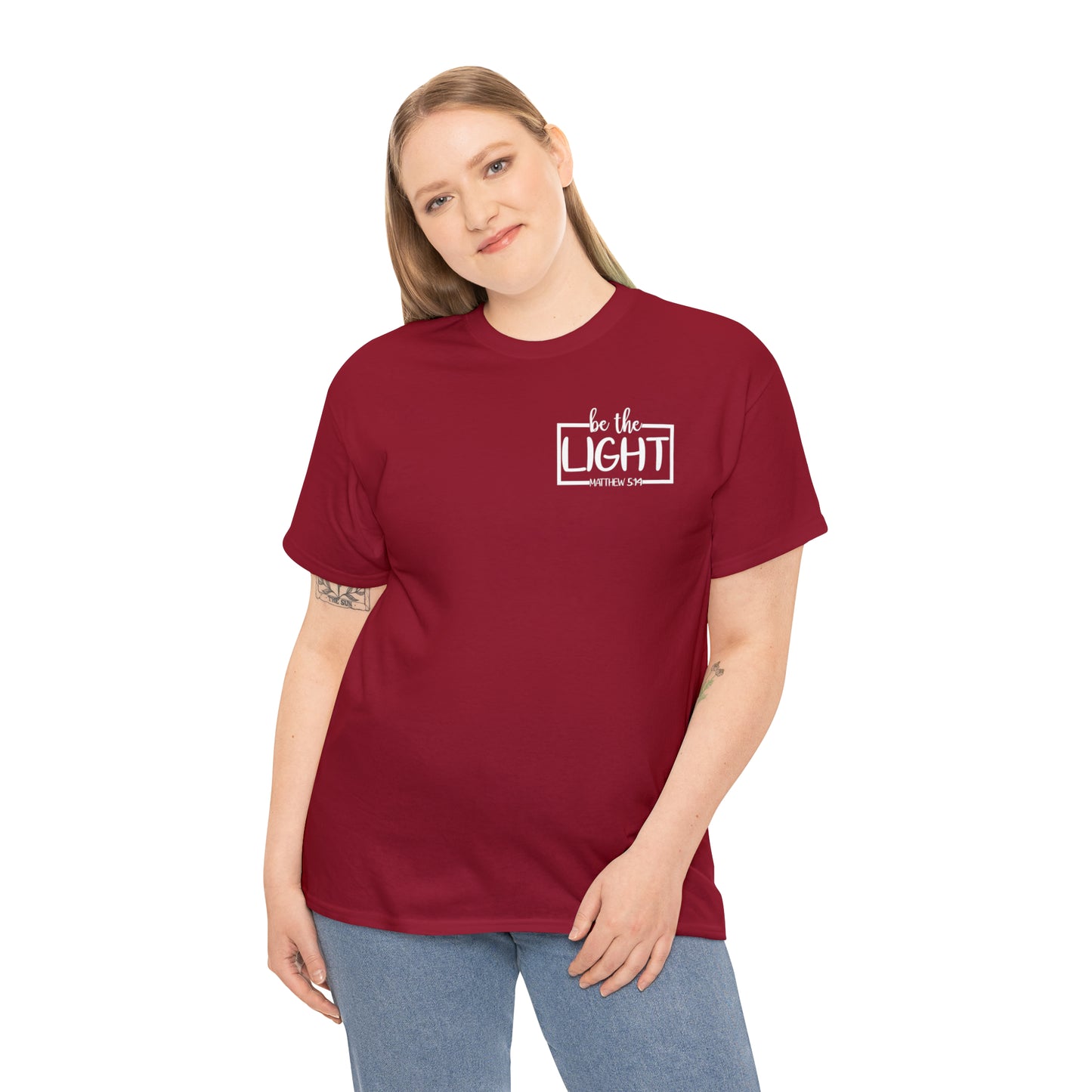 BE THE LIGHT BADGE - DRK TEE
