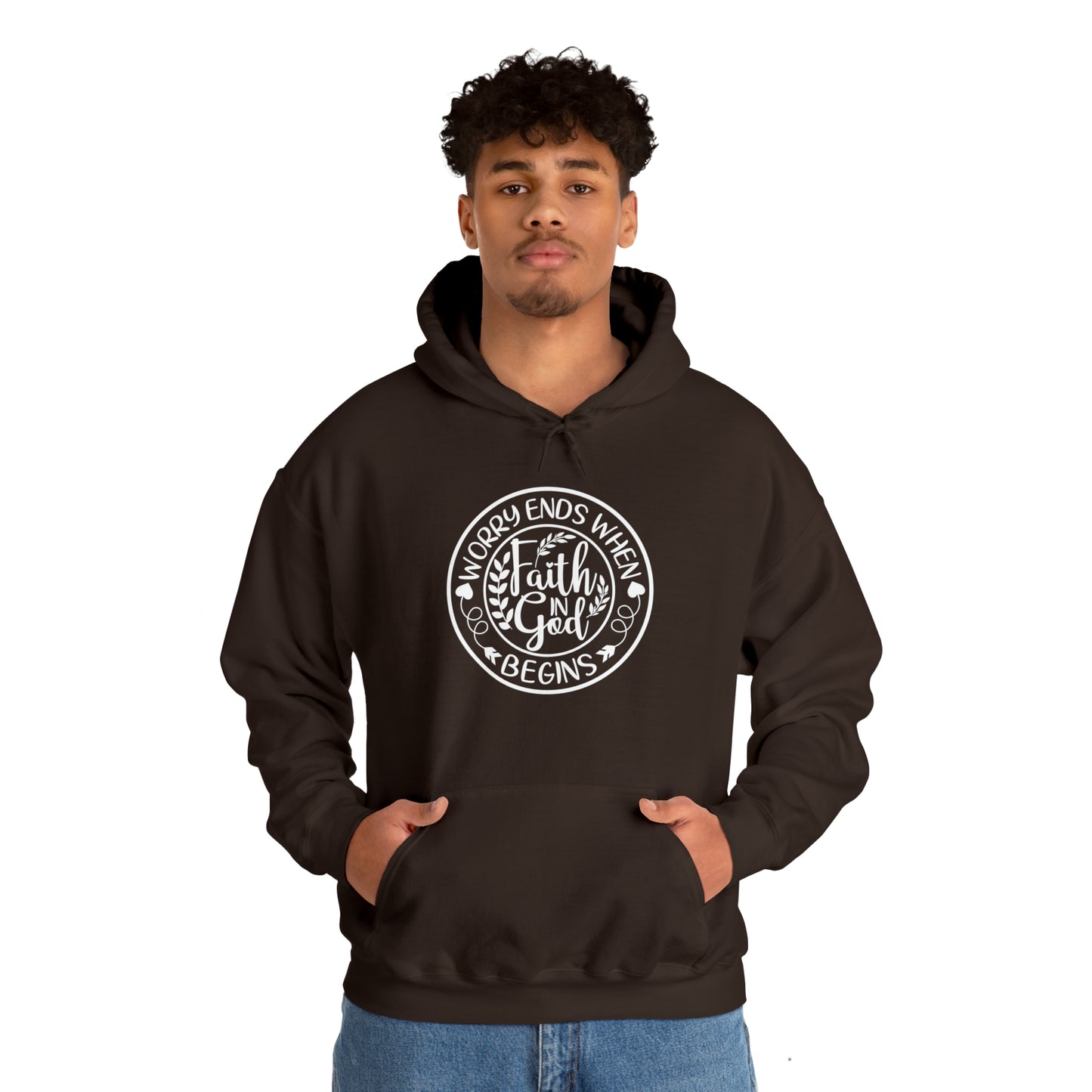 WORRY ENDS WITH FAITH IN GOD - FAITH HOODIE