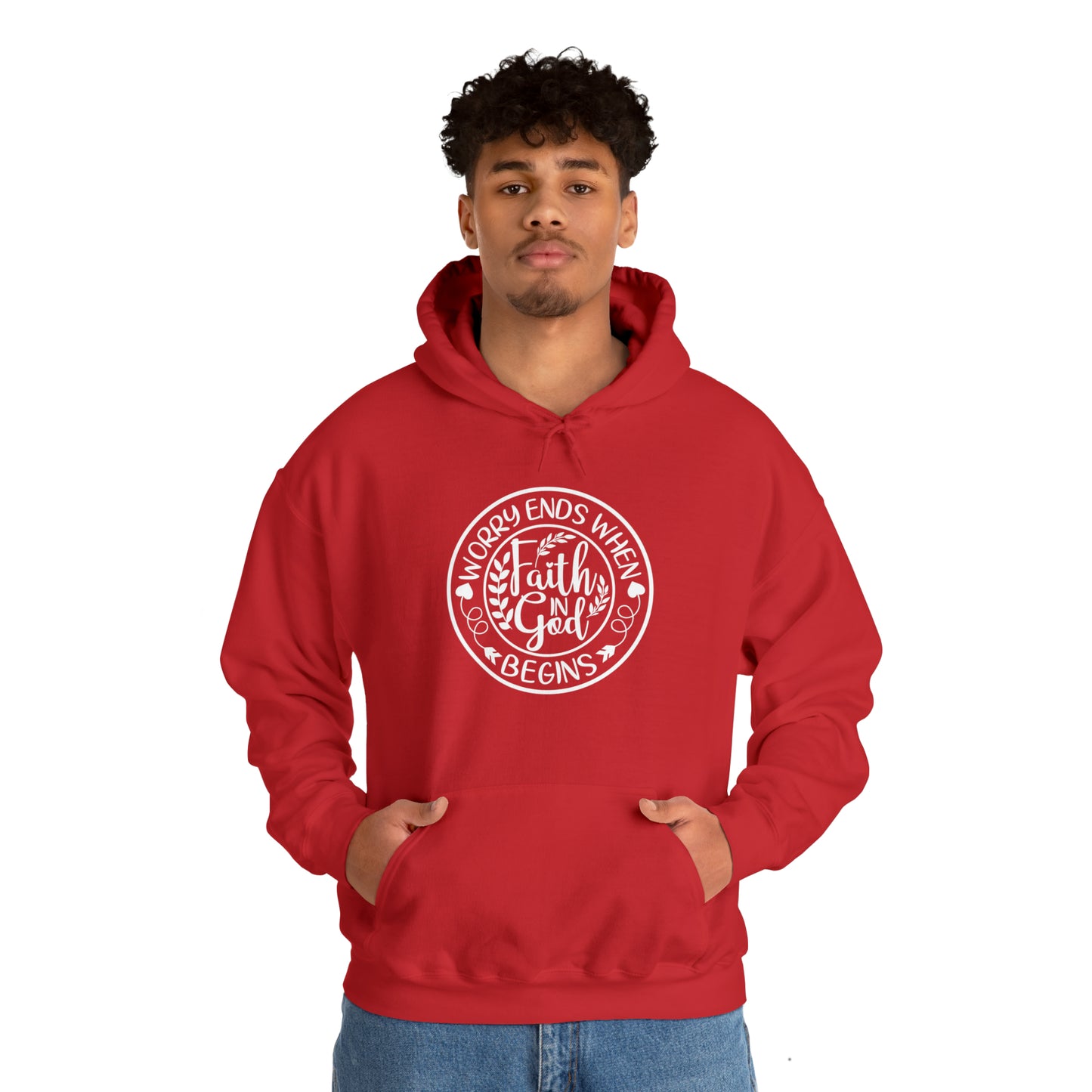 WORRY ENDS WITH FAITH IN GOD - FAITH HOODIE