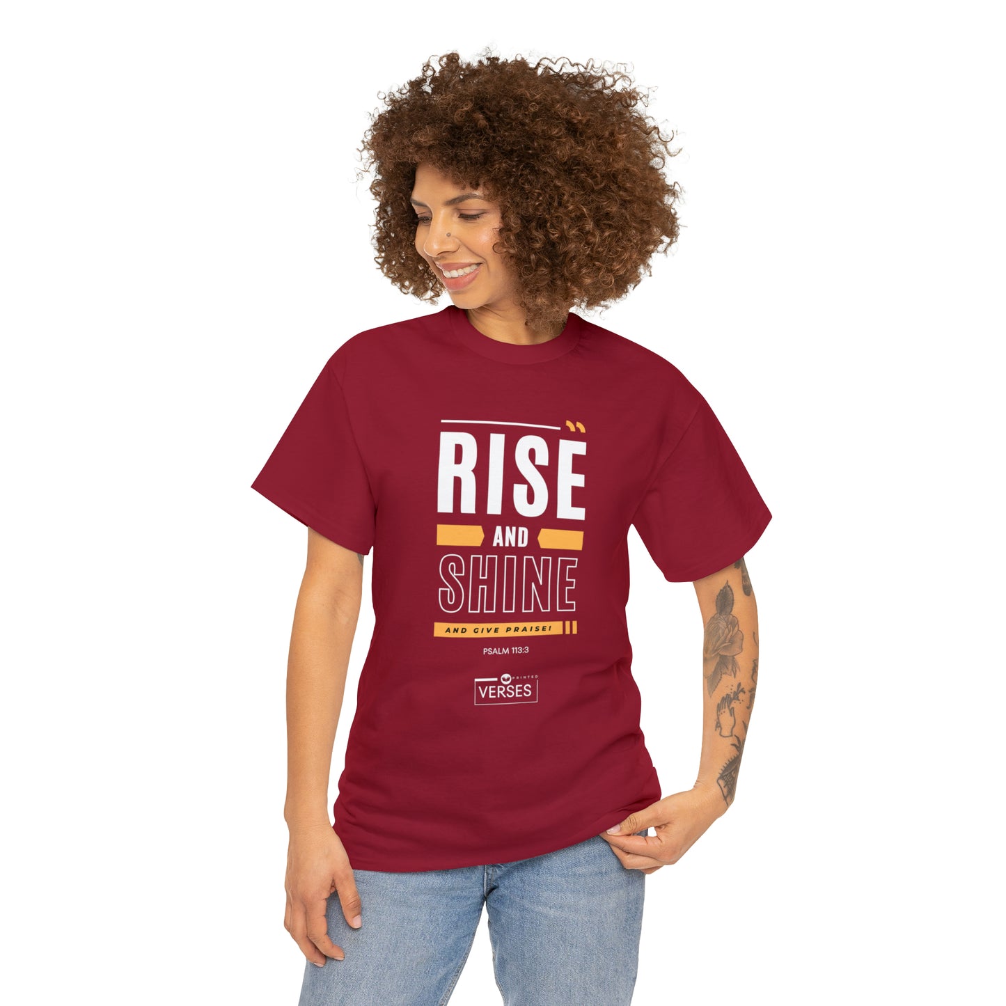 RISE AND SHINE AND GIVE PRAISE - DRK TEE